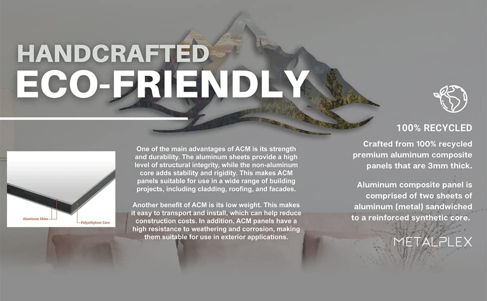 METALPLEX Palm Tree Metal Wall Art - Durable And Rust-free Indoor & Outdoor Aluminum Composite Wall Decor - Home Decor Wall Art For Living Room And Bedroom Decorations - White (23" x14.7")