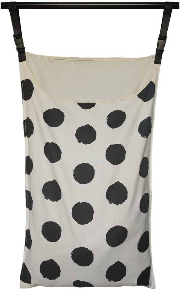 Adjustable Space Saving Door Hanging Laundry Hamper Bag Dorm Laundry Bag,Wide Open Top Over The Door Laundry Hamper with Free Hanging Hooks