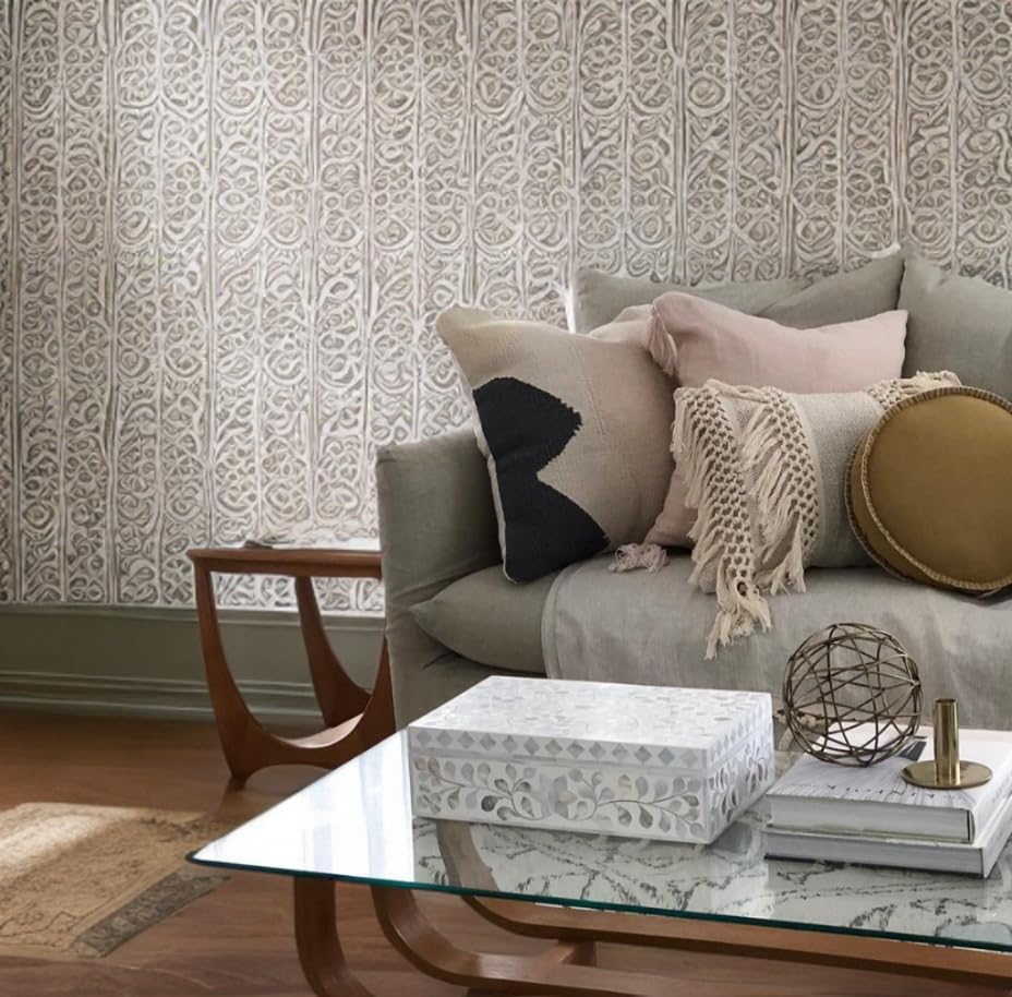 Decorative Storage Box Of Mother Of Pearl Inlay Floral Design Wooden Storage Box For Home Decoration For Living Dining & Bedroom (White_12x8x5 inch)