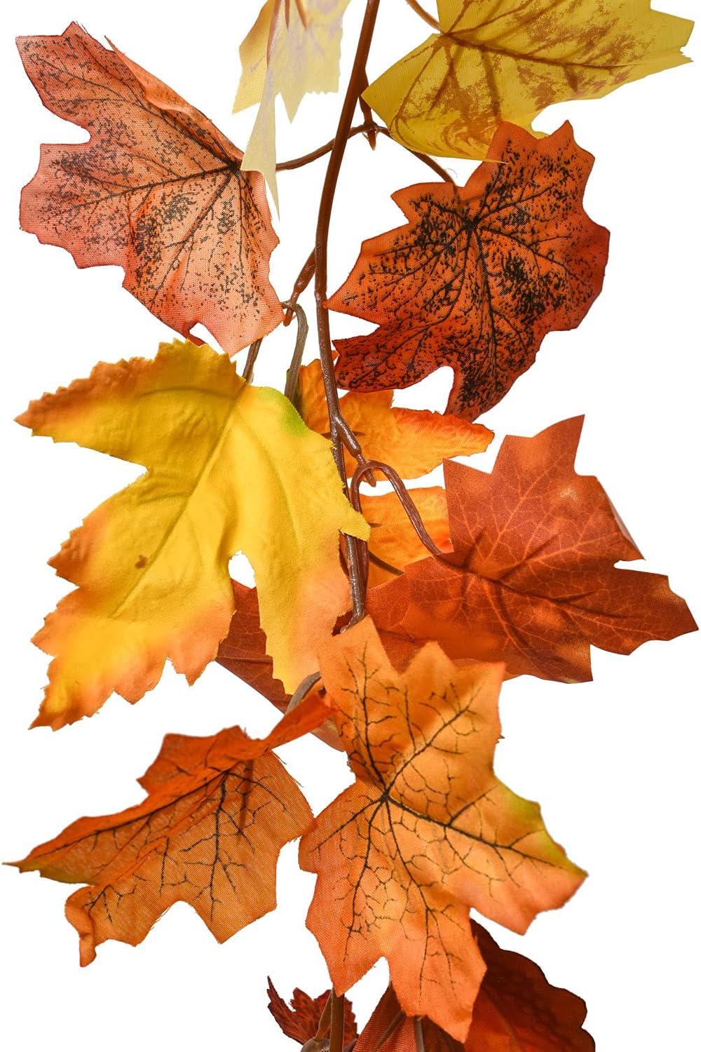 Lvydec 2 Pack Maple Leaves Fall Garland Clearance - 5.9ft/Strand Artificial Fall Foliage Garland Colorful Autumn Leaves Decoration for Home Wedding Party Halloween Thanksgiving