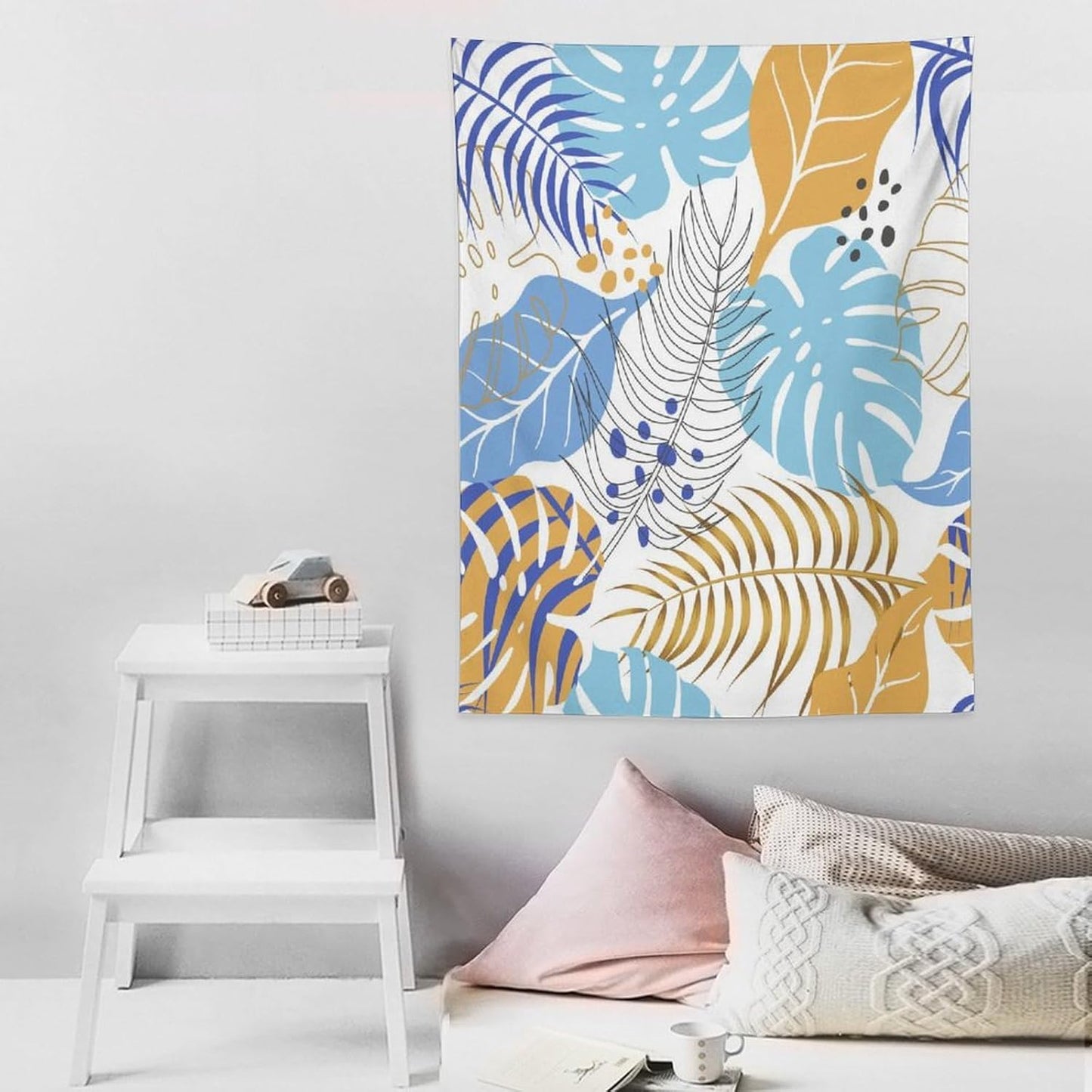 ICMOLYYENLO Tropical Palm Leaves Wall Tapestry, Wall Art for Room Decoration Beautiful Wall Hanging for Bedroom Living Room Dormitory Apartment 30x40 Inch