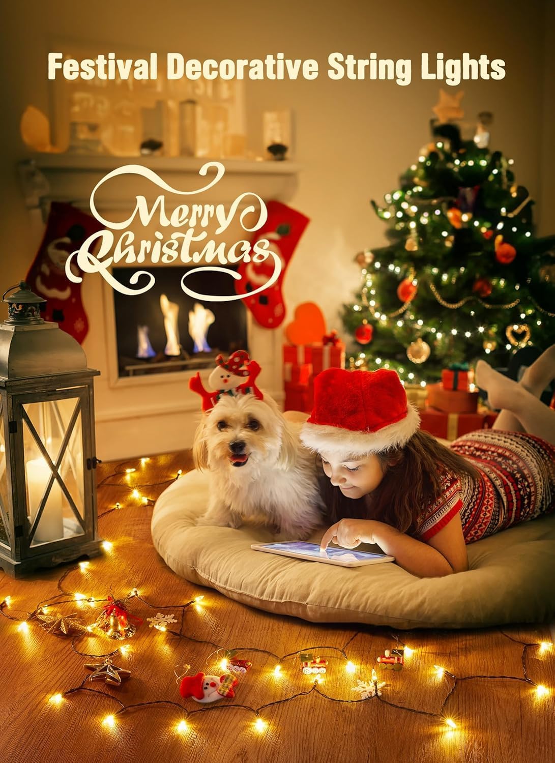 Battery Operated Christmas String Lights, 8ft 20 LED Mini Lights with Timer, Christmas Tree Lights for Indoor Outdoor Bedroom Wedding Party Holiday Xmas Decoration,Warm White