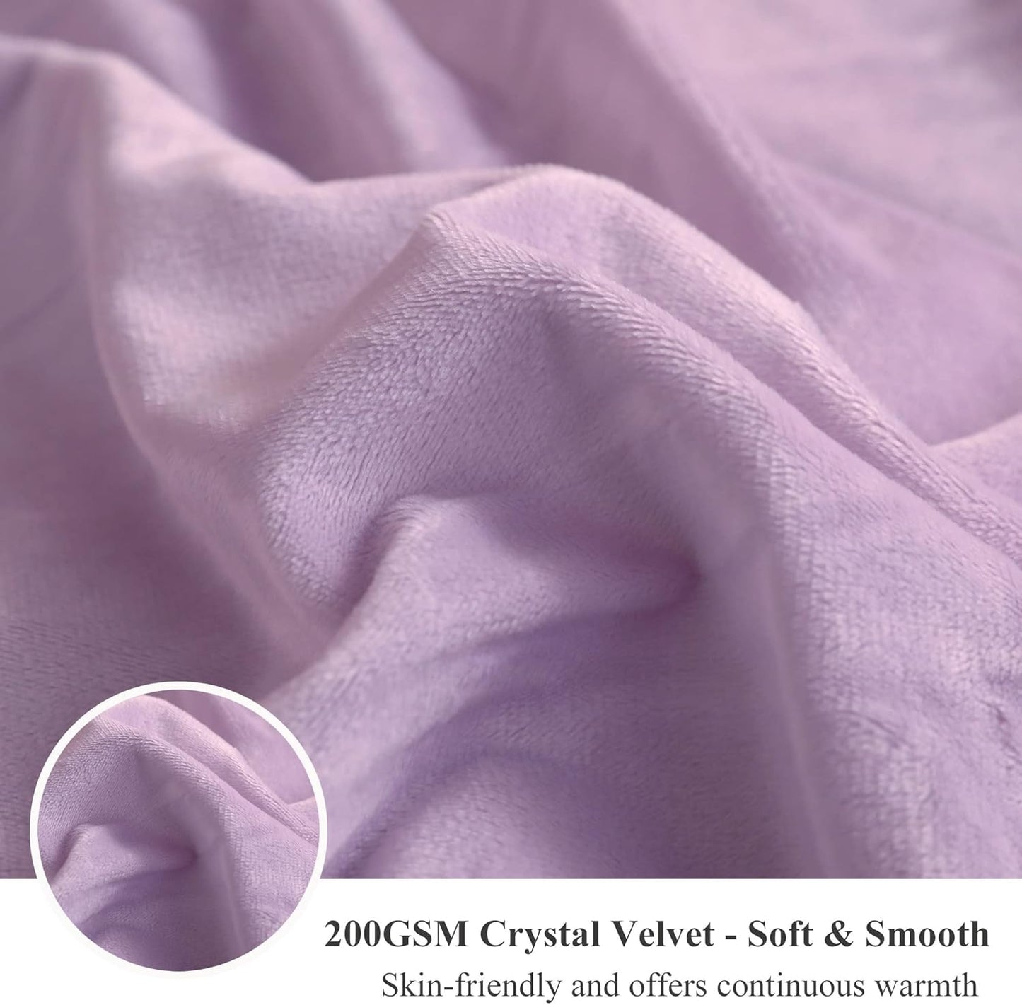XeGe Luxury Faux Fur Bed Blanket, Soft 60x90 Lavender Fluffy Throw, Shaggy Plush Decorative Couch Blanket, Cute Furry Fuzzy Throw for Bed Bedroom Living Room Light Purple, 60x90