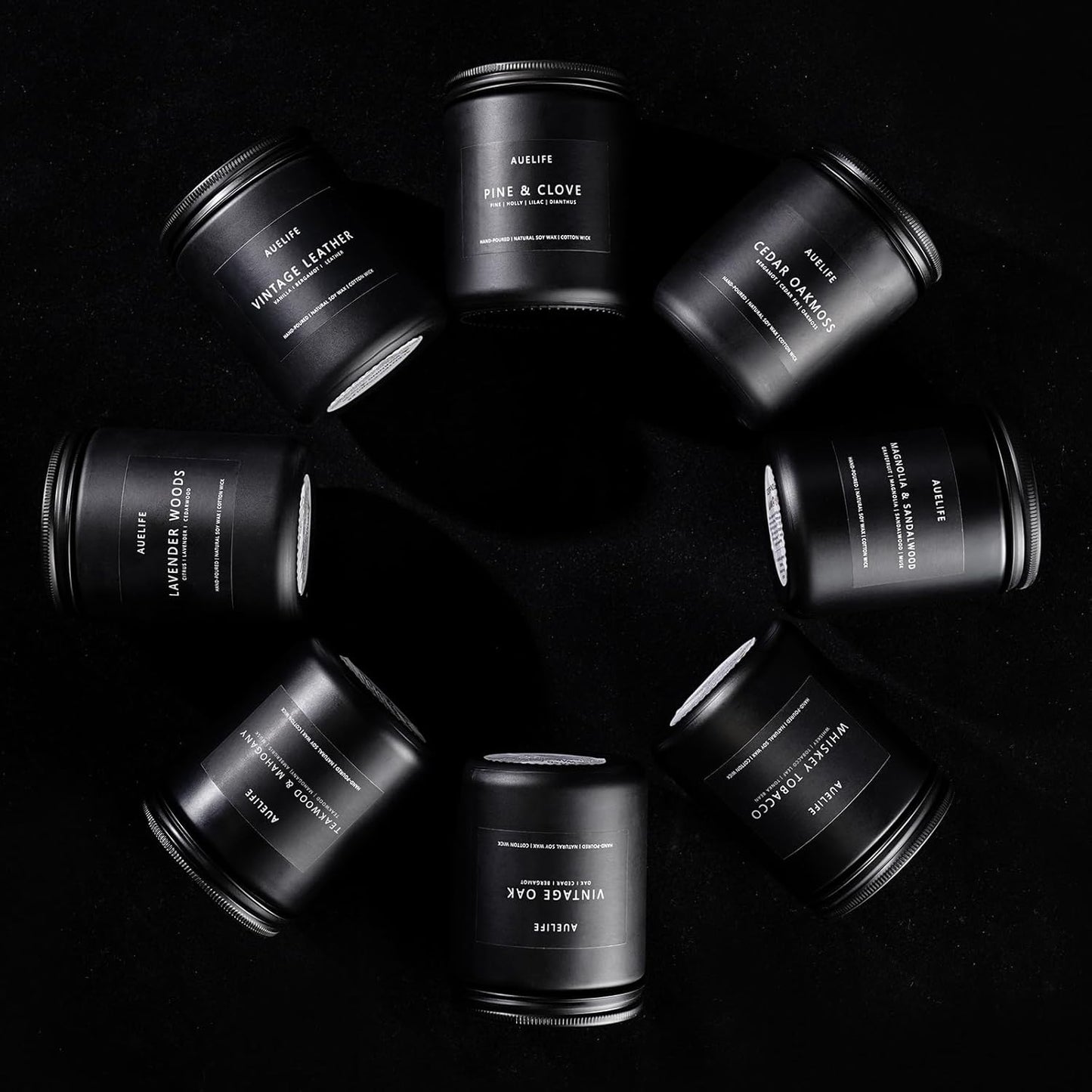 Scented Candles Set | Masculine Candle, Gifts for Men - Soy Candles for Home Scented - 4 Pack Aromatherapy Candle Gift - Scent of Vintage Oak/Cedar Oakmoss/Magnolia & Sandalwood/Pine & Clove