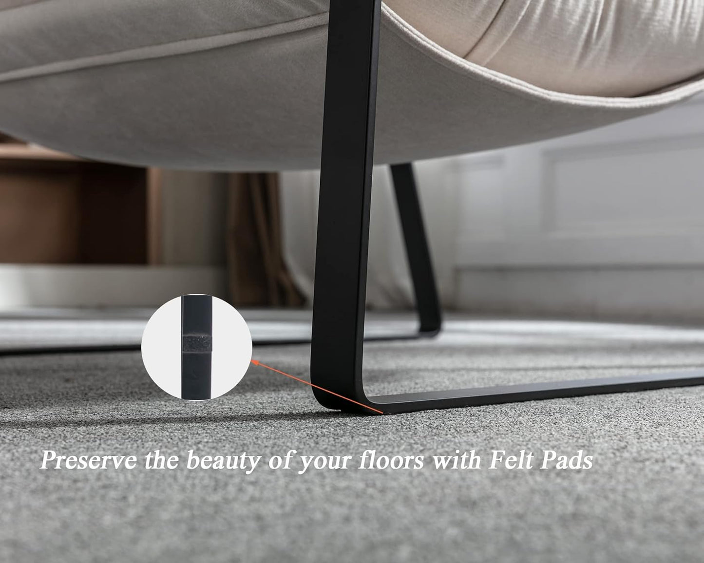 DUOMAY Mid-Century Accent Chair Armchair Set of 2, Comfy Linen Fabric Leisure Chair Lazy Chair with Metal Leg for Living Room Bedroom Office Apartment, White