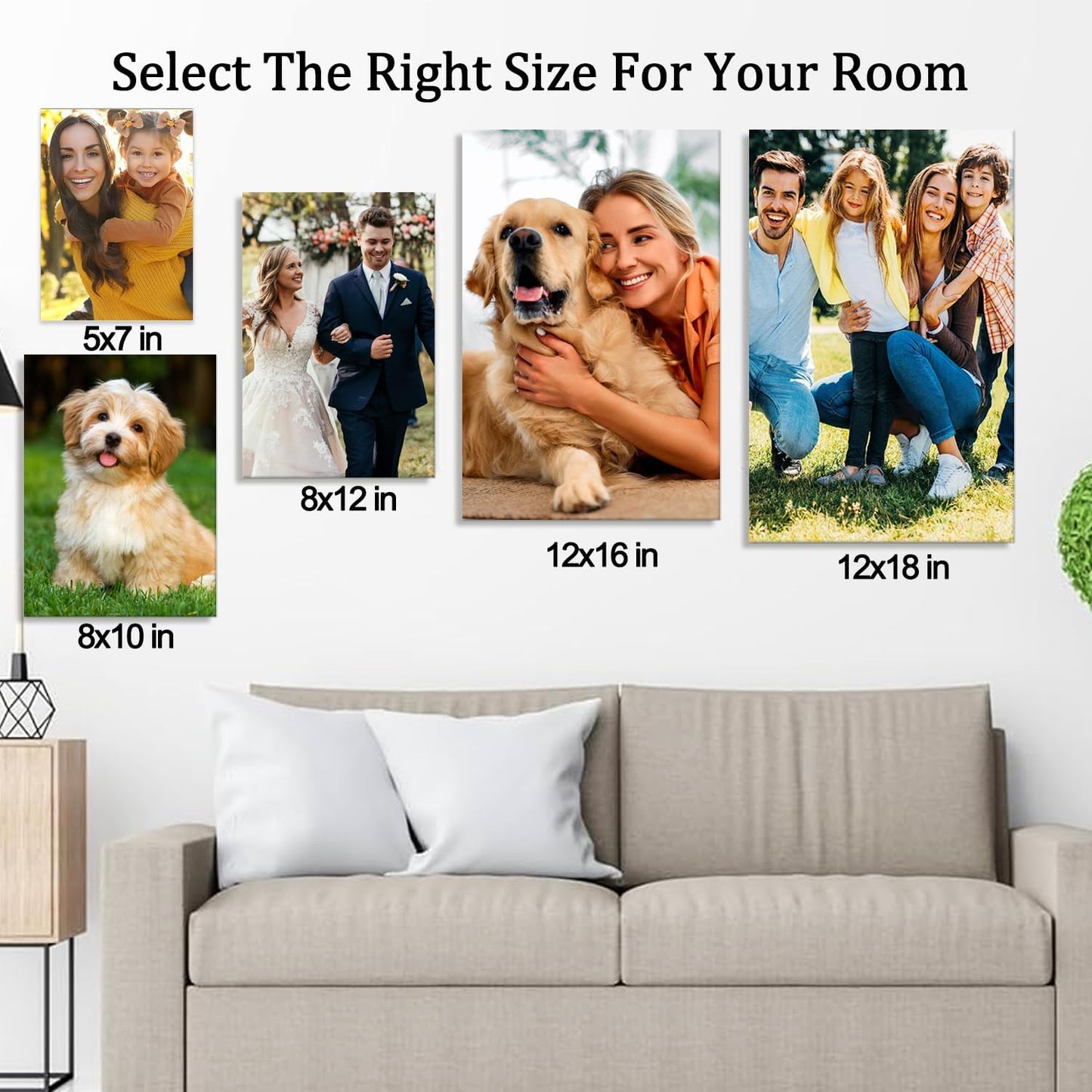 Custom Framed Canvas Prints With Your Photos-Personalized Picture To Canvas Wall Art ,Home Decoration Gifts Holiday Gifts