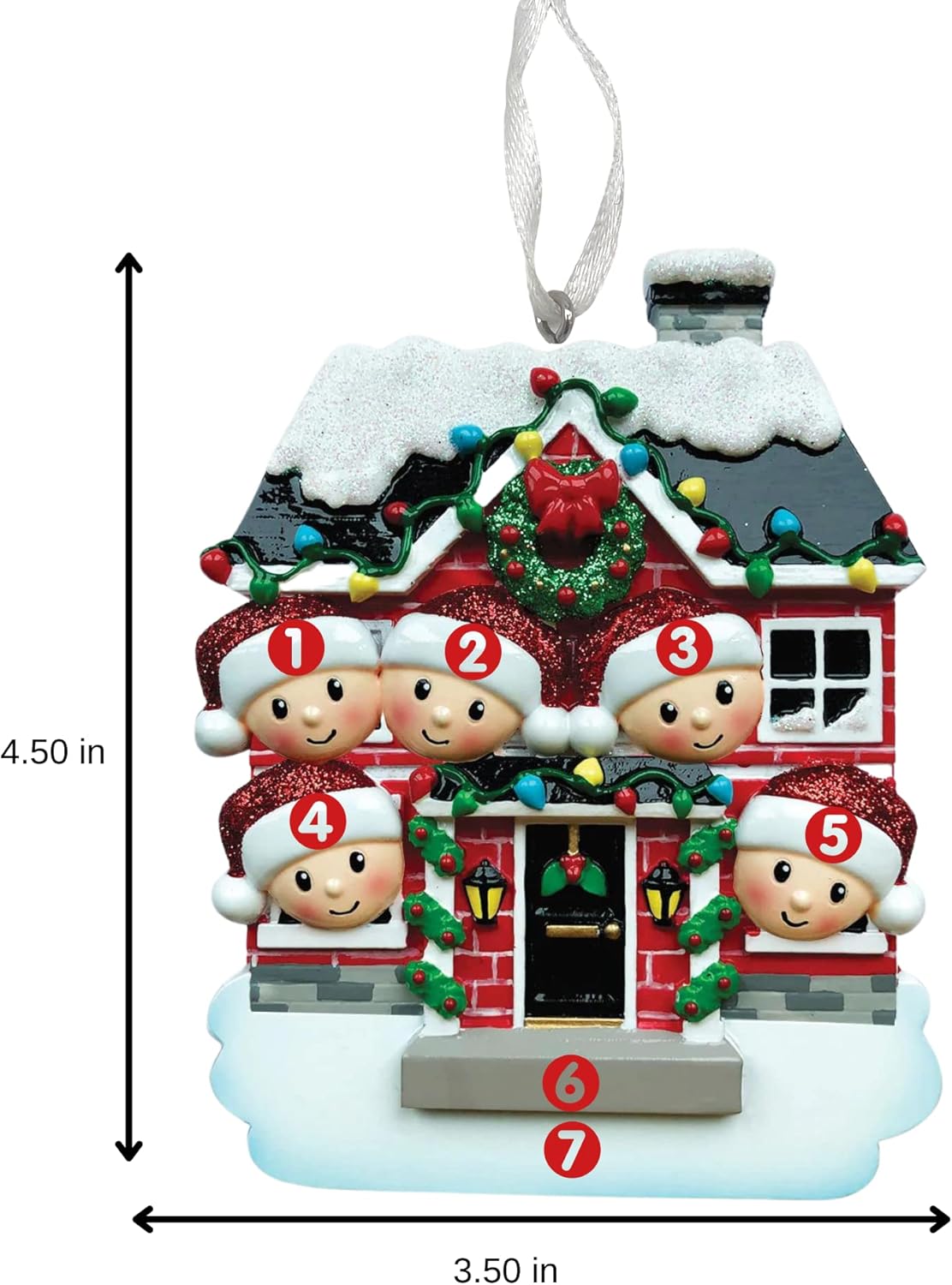 2025 Family Christmas Ornament β Personalized Ornament for Families β Custom Family Ornament β Holiday Tree Decoration Keepsake Gift (Family of 5)