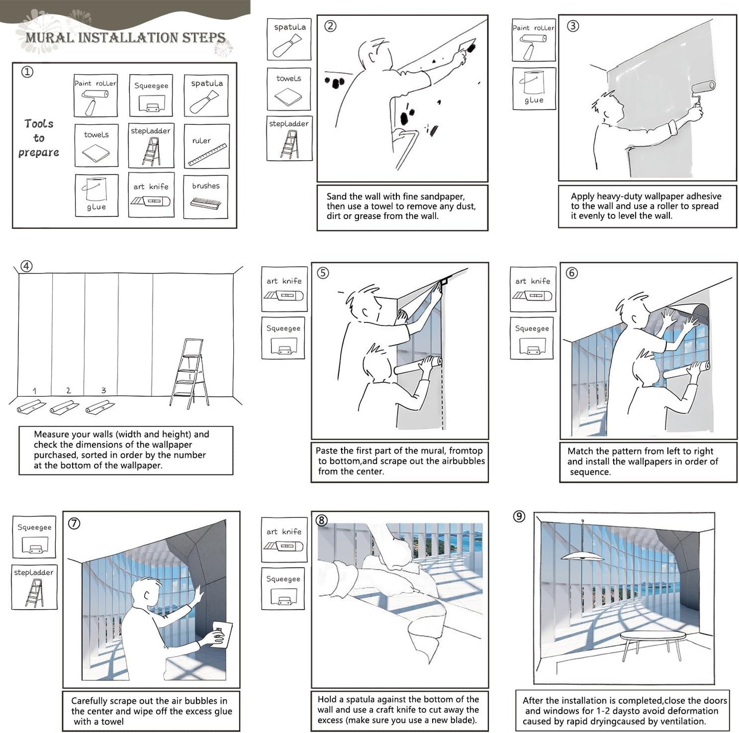 AFZEVEB-3D Blue Seascape Wallpaper Space Wall murals for Bedroom 114"x74" (Not Peel and Stick)