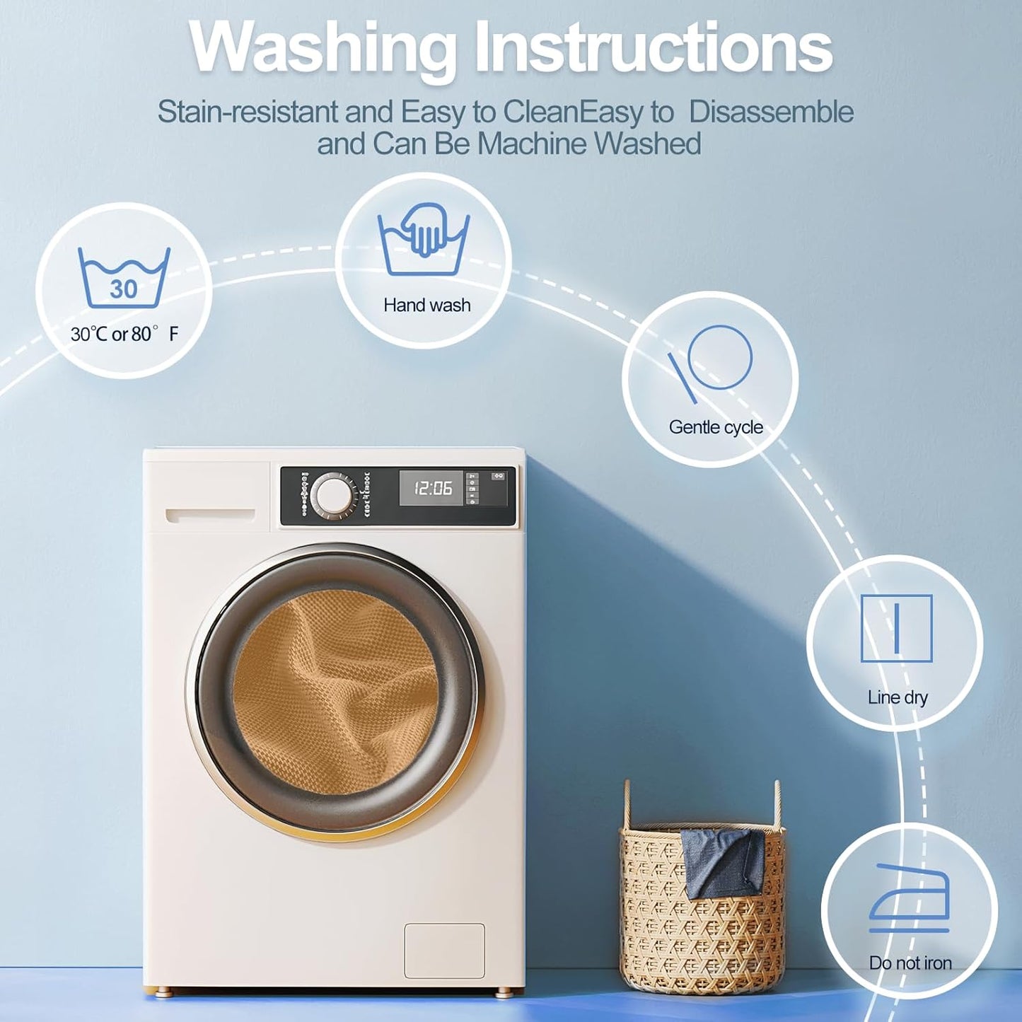 Large Backrest Cushion Covers Super Stretch Backrest Covers for 2 Cushion Couch Sofa, Couch Back Cushion Covers Featuring with Chenille Yarn (Softer Version, 2PC, Khaki)