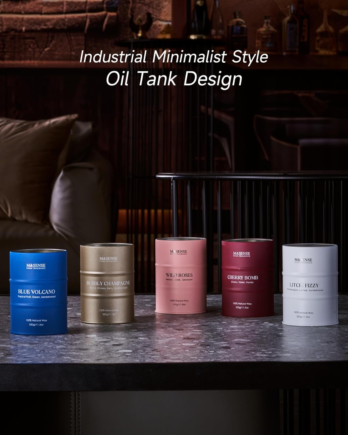 M&SENSE Lilac Blossom Soy Candles for Home Scented, 11.3oz 70 Hour Long Burning Aromatherapy Candle for Stress Relief Meditation Yoga Relaxing SPA, Housewarming Gifts for Women