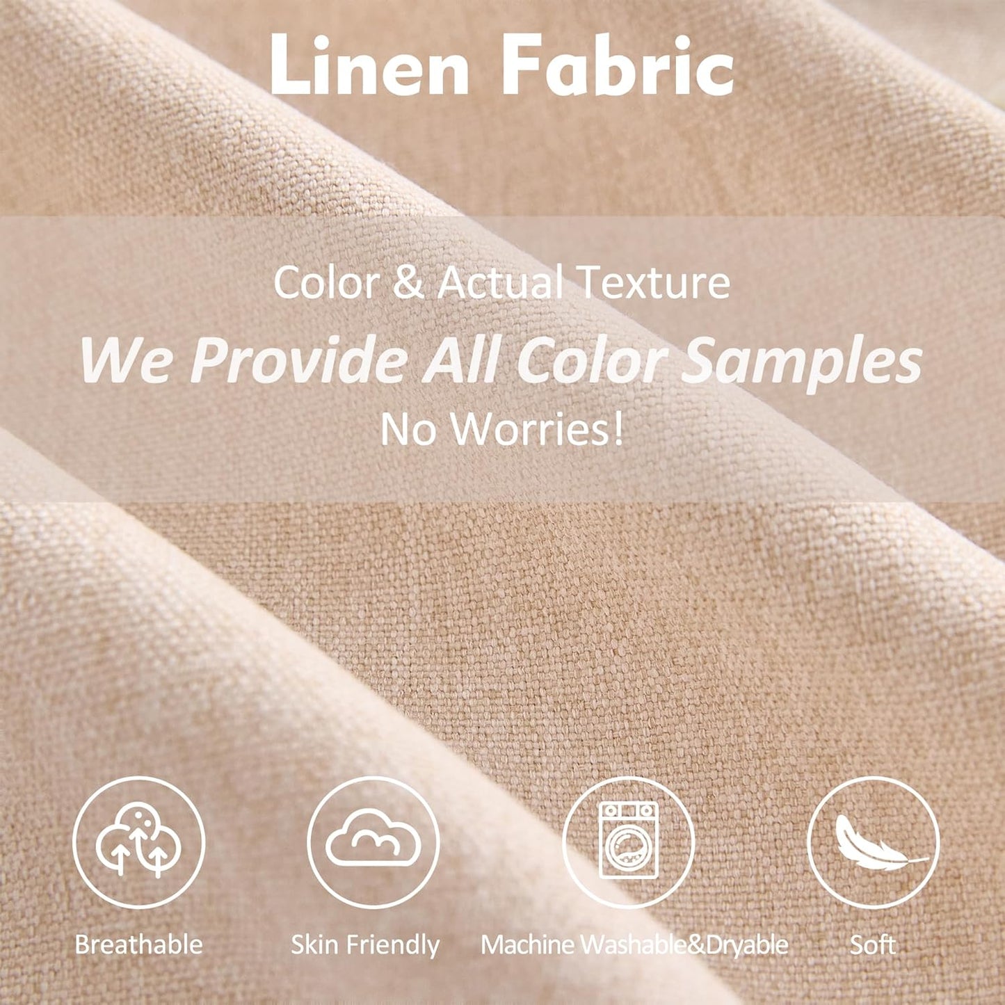 108" U Shaped Couch, Modular Sectional Sofa, 3-Seater Comfy Cloud Couch with Movable Ottoman, Deep Seat Couches for Living Room, Linen, Beige