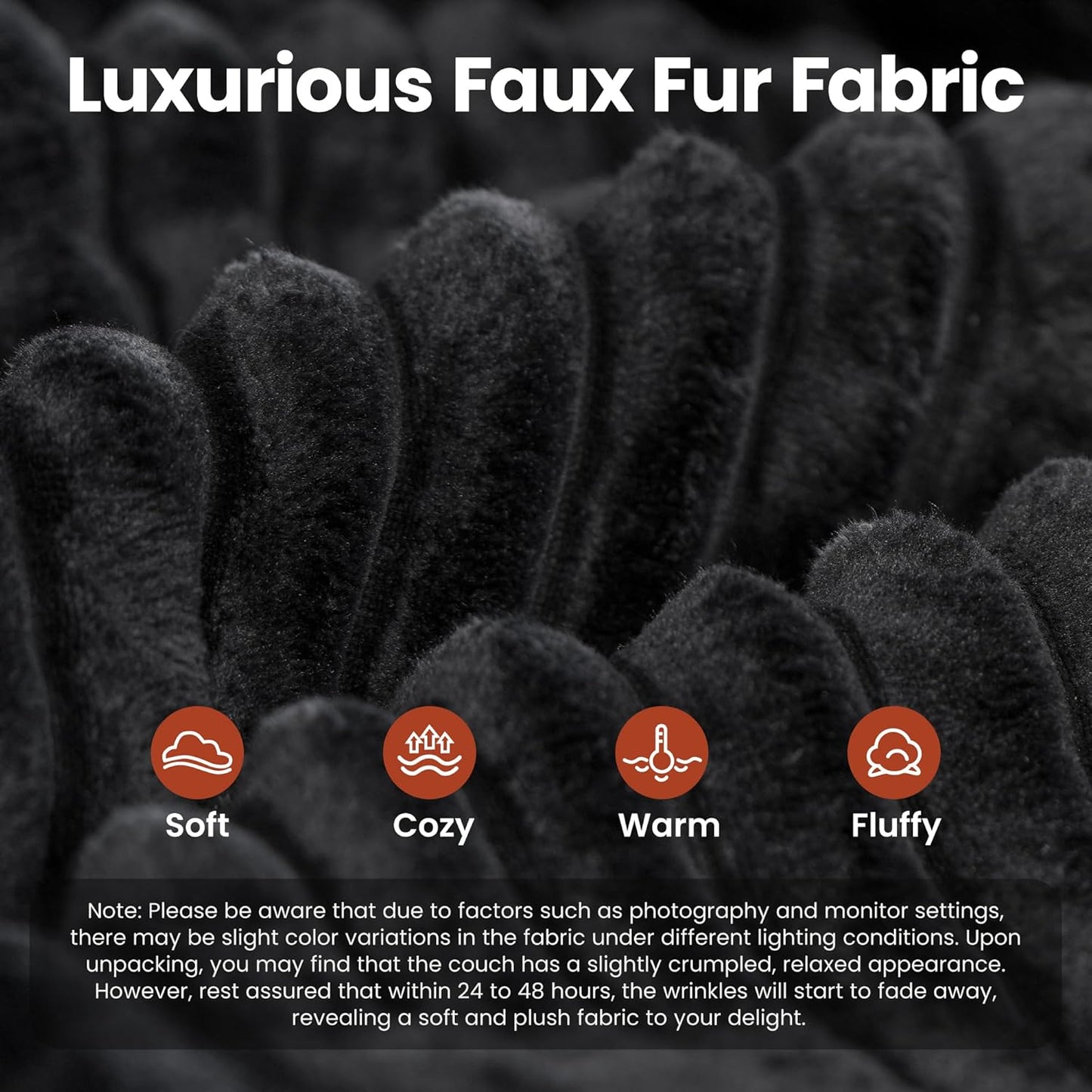 ovios 105” Modular Sectional Sofa with Thicken Seat Cushion, Cloud Couch with Deep Seat, Modern L-Shape Sofas Couches with Chaise,Upholstered Couches for Living Room Bedroom,Black