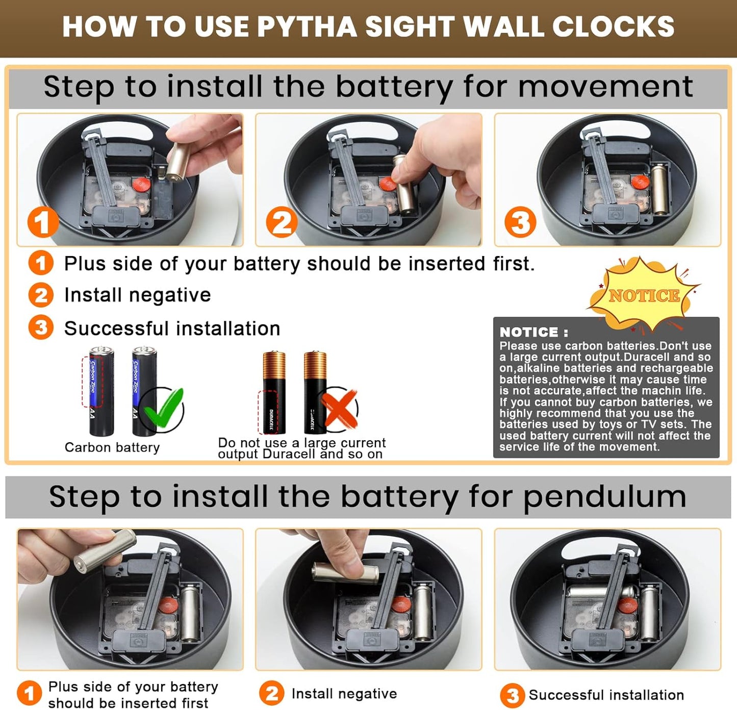 Large Modern Wall Clock,Wall Clocks for Living Room Decor,Classical Metal Minimalist Roman Numeral Dial,Big Decorative Farmhouse Pendulum Wall Clock With Walnut Pointers for Office,Dining Room