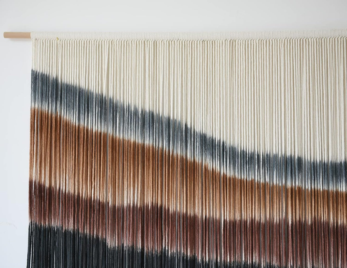 Flber Macrame Wall Hanging Macrame Wall Decor Large-Scale Tie-Dye Tapestry Living Home Room Wall Decor 57" Wx 35" L