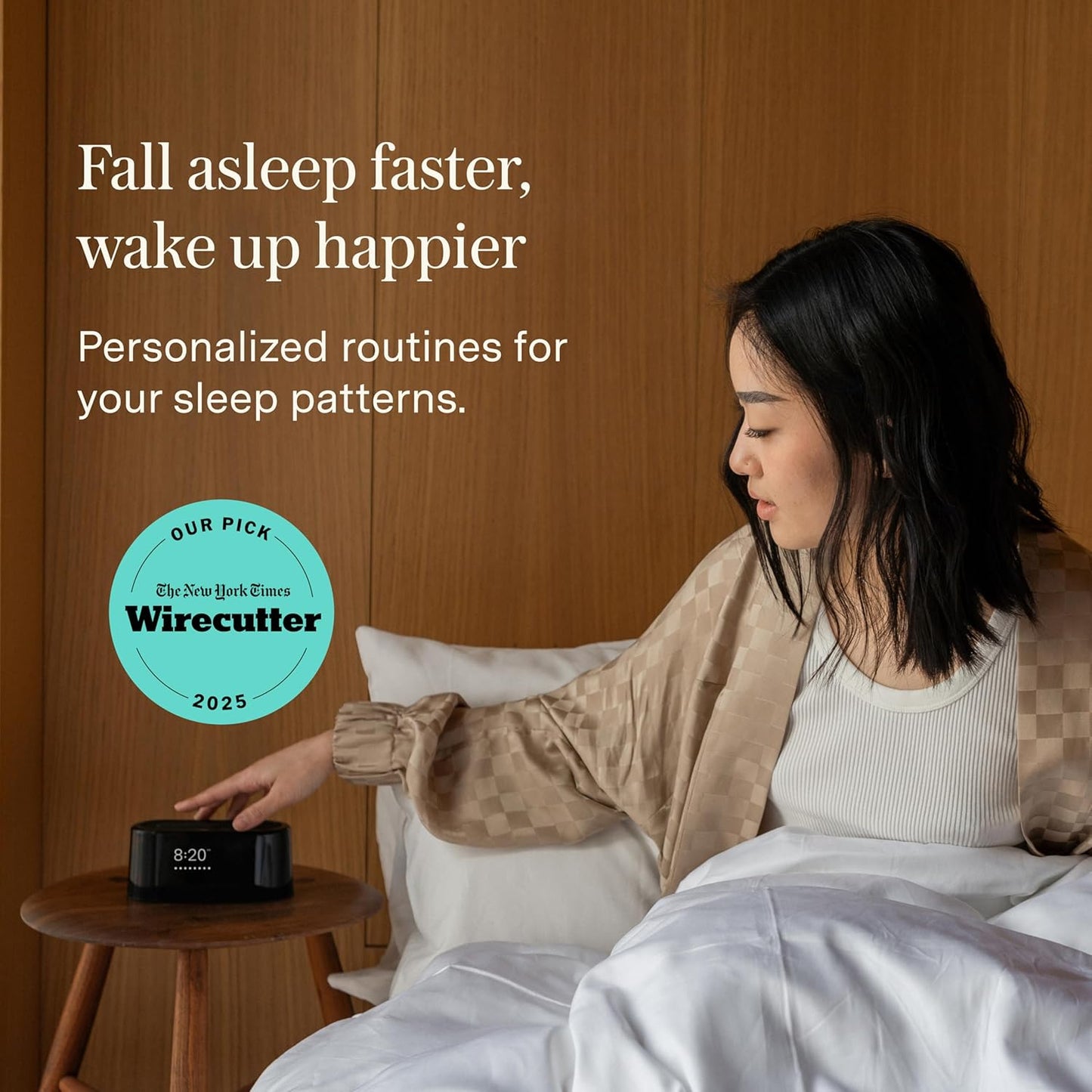 Loftie Alarm Clock with Sound Machine – Smart Alarm Clock with Light, White Noise, Bluetooth Speaker, Night Light Sound Machine, 100+ Sounds, Blackout Mode, No WiFi Mode, Optional Subscription -Coffee