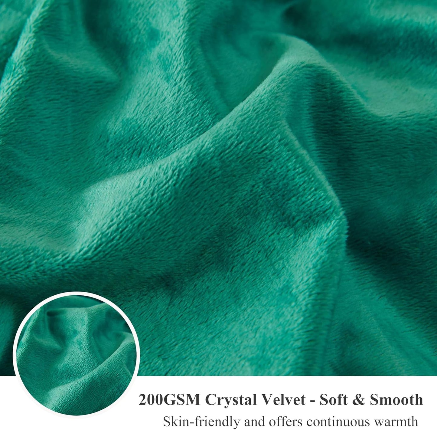 XeGe Luxury Fluffy Throw Blanket, Emerald Green Soft 50x60 Faux Fur Blanket Throw, Shaggy Plush Decorative Couch Blanket, Cute Furry Throw Fuzzy Blanket for Sofa Bed, Ombre Emerald Green