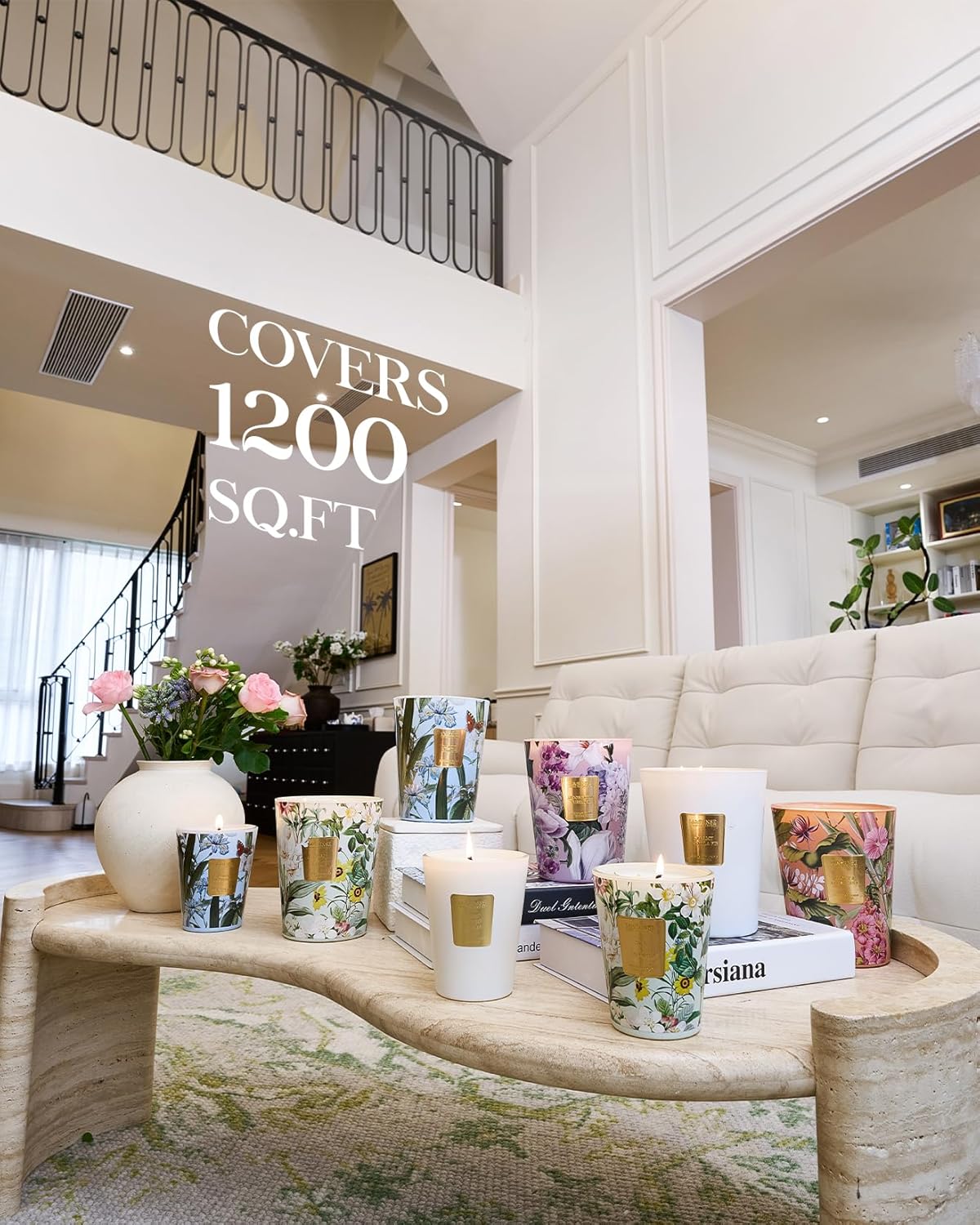 M&SENSE Fudgy Cocoa Brownie Scented Candle 35oz 150H Burn Time Long Lasting, 3-Wick Natural Aromatherapy Candle Highly Scented, Home Fragrance Housewarming Gifts