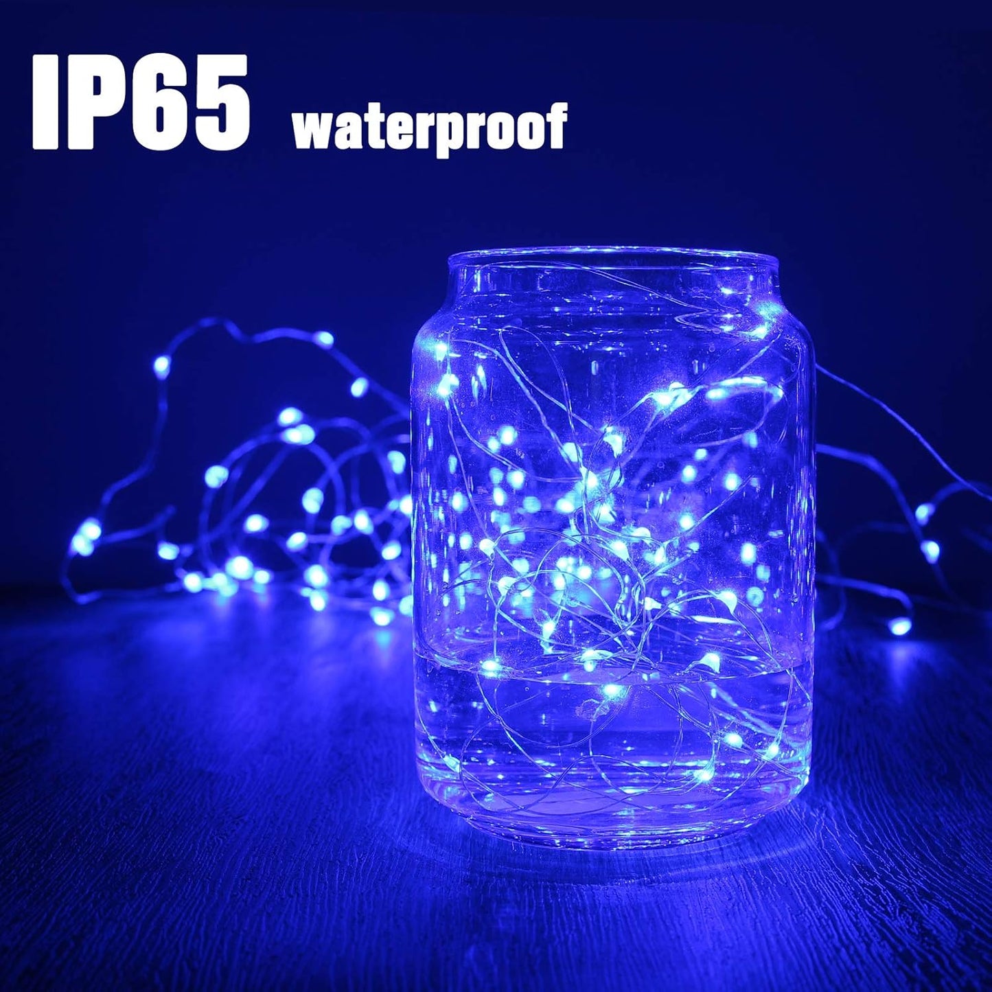 XINKAITE Waterproof LED Fairy String Lights - Starry DIY Decoration for Indoor & Outdoor Parties, Christmas, Holidays (10FT/3Meters, Blue)