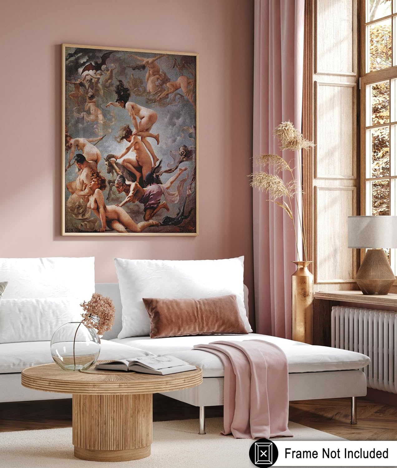 Poster Master Vintage Luis Ricardo Falero Poster - Retro Occult Print - Gift for Gothic, Horror Fan - Witches Going to their Sabbath, Pagan - Wall Decor for Bedroom, Dorm, 24x32 Unframed Wall Art