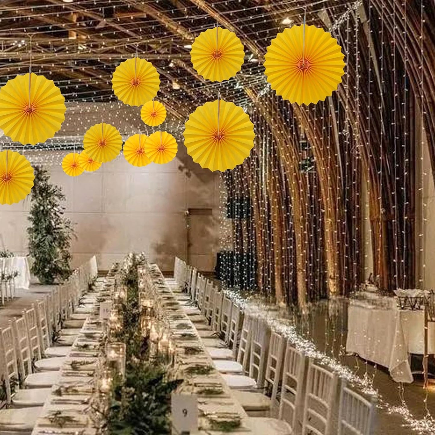 Morange Party Decorations,,Halloween Decor Events Accessories,Orange Birthday Decorations,Sunset Party Decorations,Party Fans 30 Color DIY Set (Morange)