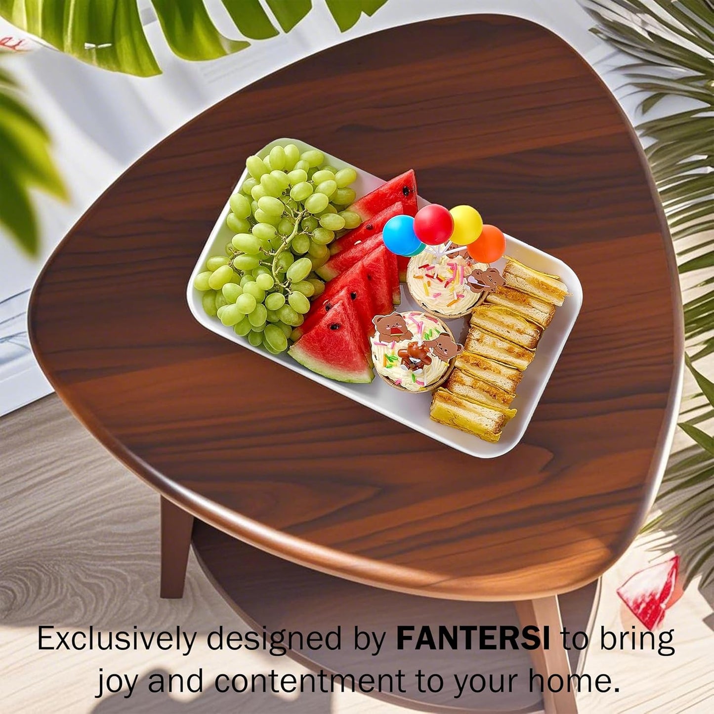 Modern End Table, Wood Side Table with Storage Shelf, End Table for Living Room, Small Side Tables for Small Spaces, Solid Wood Legs, Brown