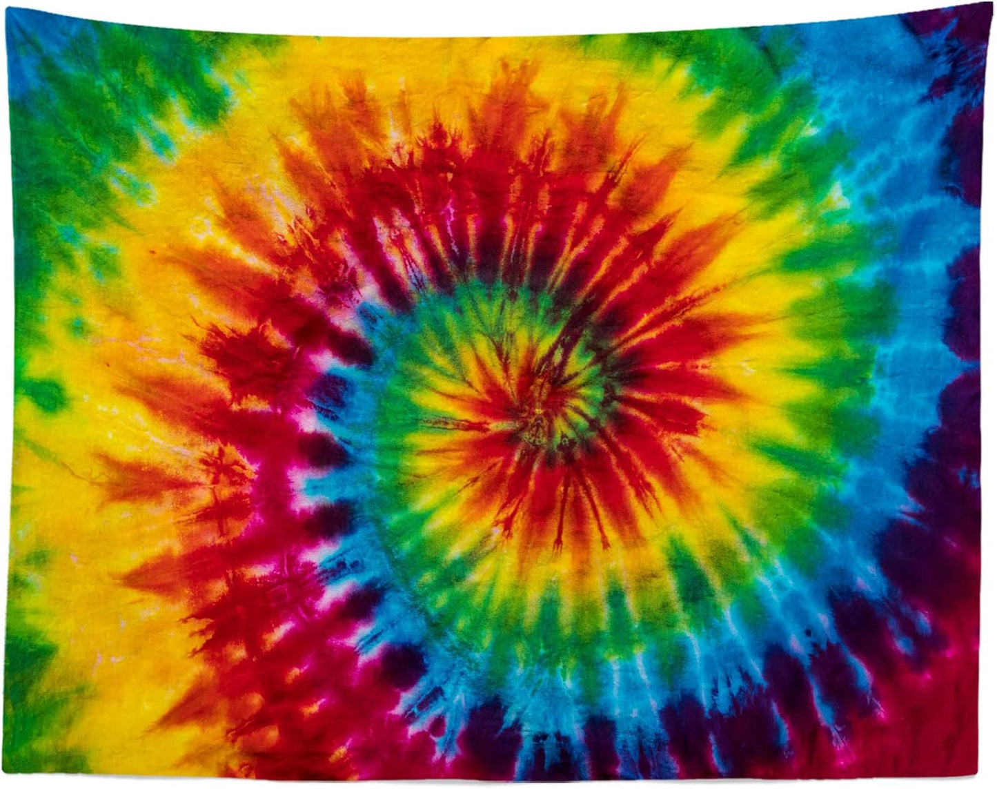 Loccor 10x6.5ft Tie Dye Tapestry Colorful Red Blue Yellow Green Orange Purple Retro Abstract Psychedelic Swirl Wall Hanging Living Room Bedroom Dorm Home Decor (Pattern Painted on Polyester Fabric)
