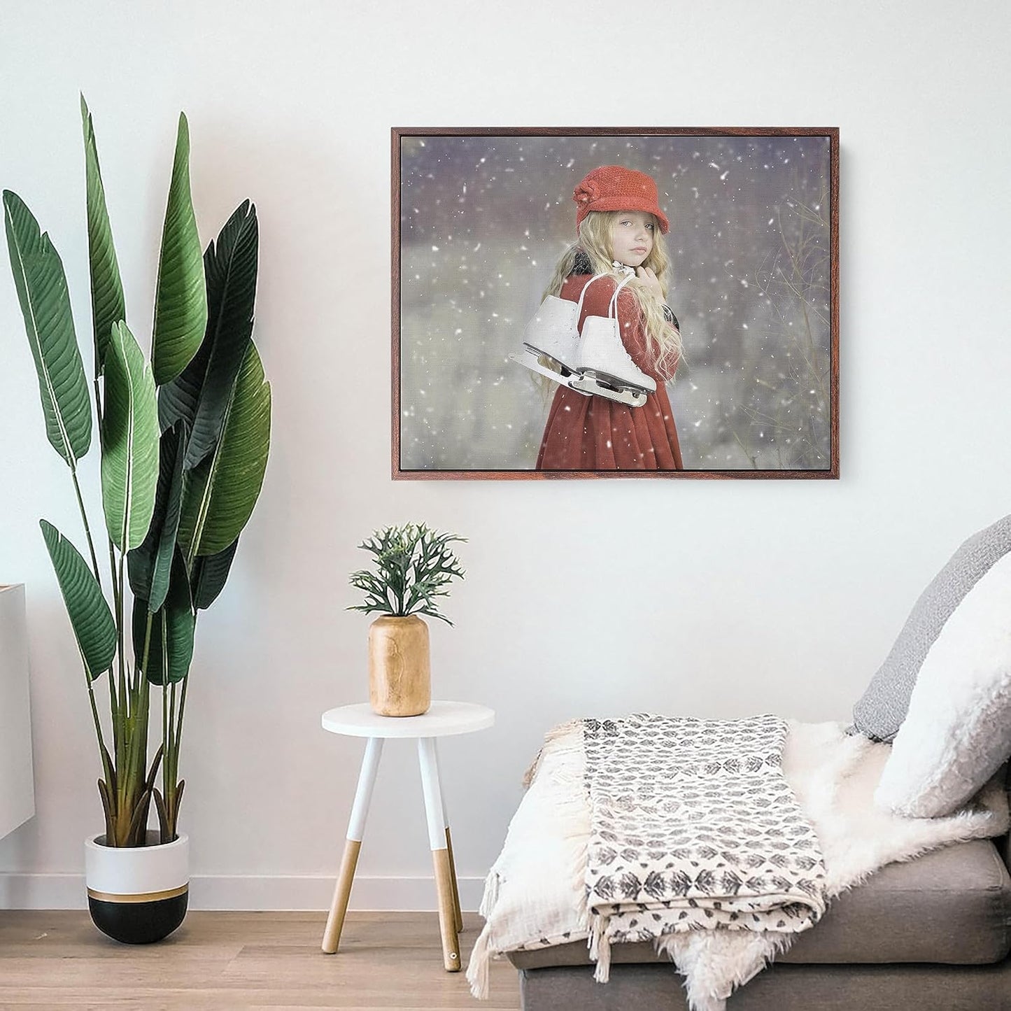 Personalized Custom Canvas Prints: Photo On Canvas (Dark Brown, 20x20) Transform Your Photos into Stunning Framed Wall Art Digitally Printed Photo To Canvas Ideal for Home Decor, Gifts Keepsakes.