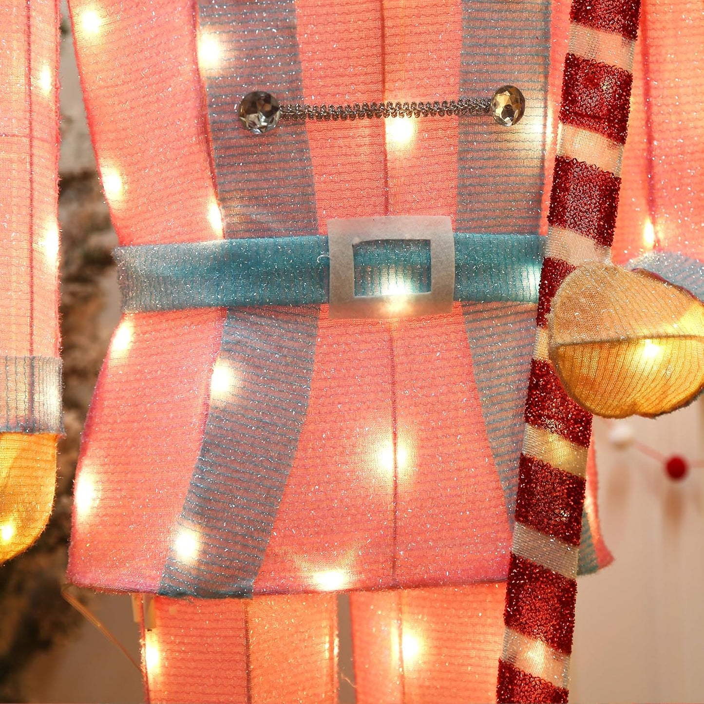 61Inch Nutcracker Christmas Decor Outdoor with LEDs 5 Feet Lighted Large Nutcracker Lighted Christmas Decorations Outdoor with Stakes & Zip Ties for Xmas Yard, Porch, Lawn