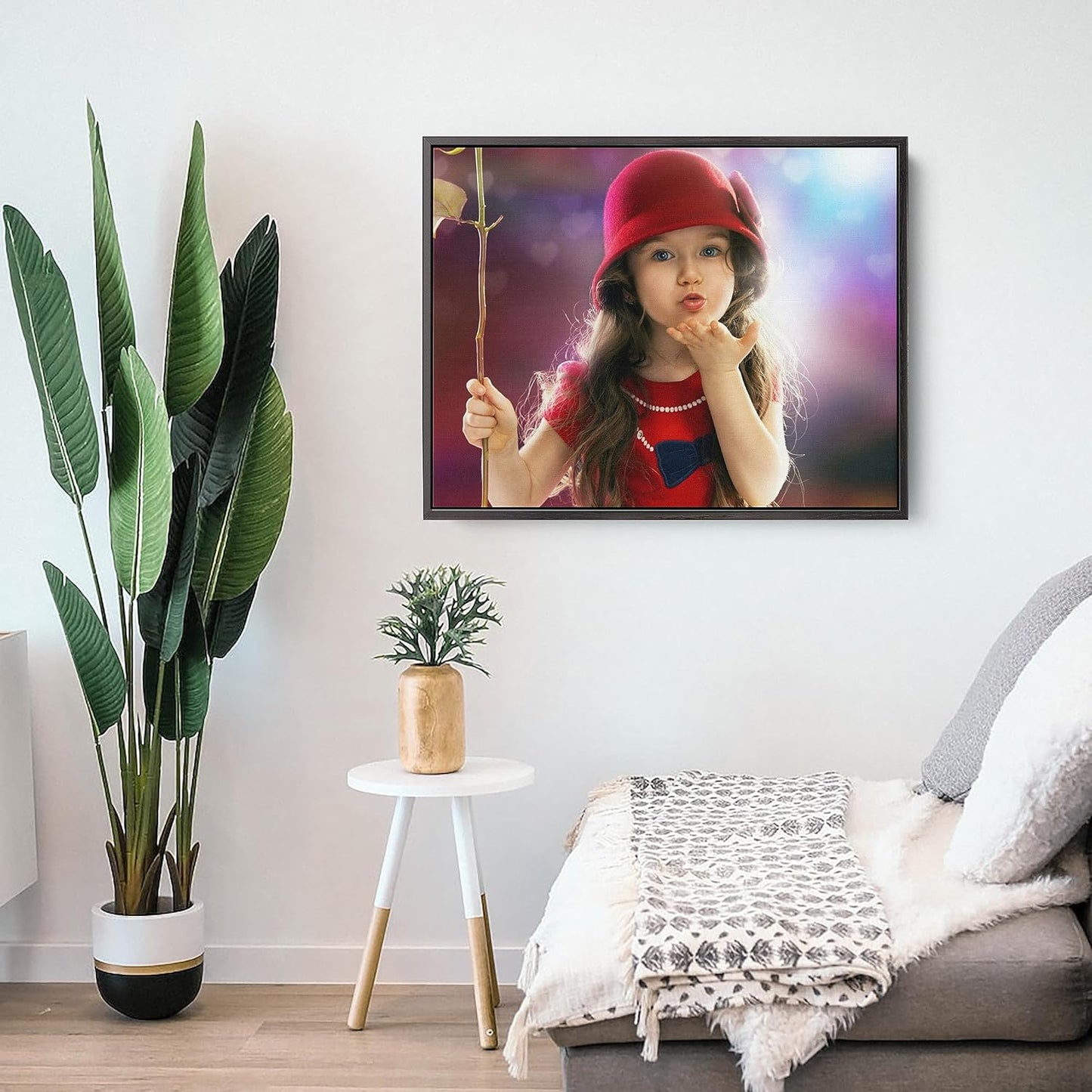 Personalized Custom Canvas Prints: Photo On Canvas (Black 24X32) Transform Your Photos into Stunning Framed Wall Art Digitally Printed Photo To Canvas Ideal for Home Decor, Gifts Keepsakes.