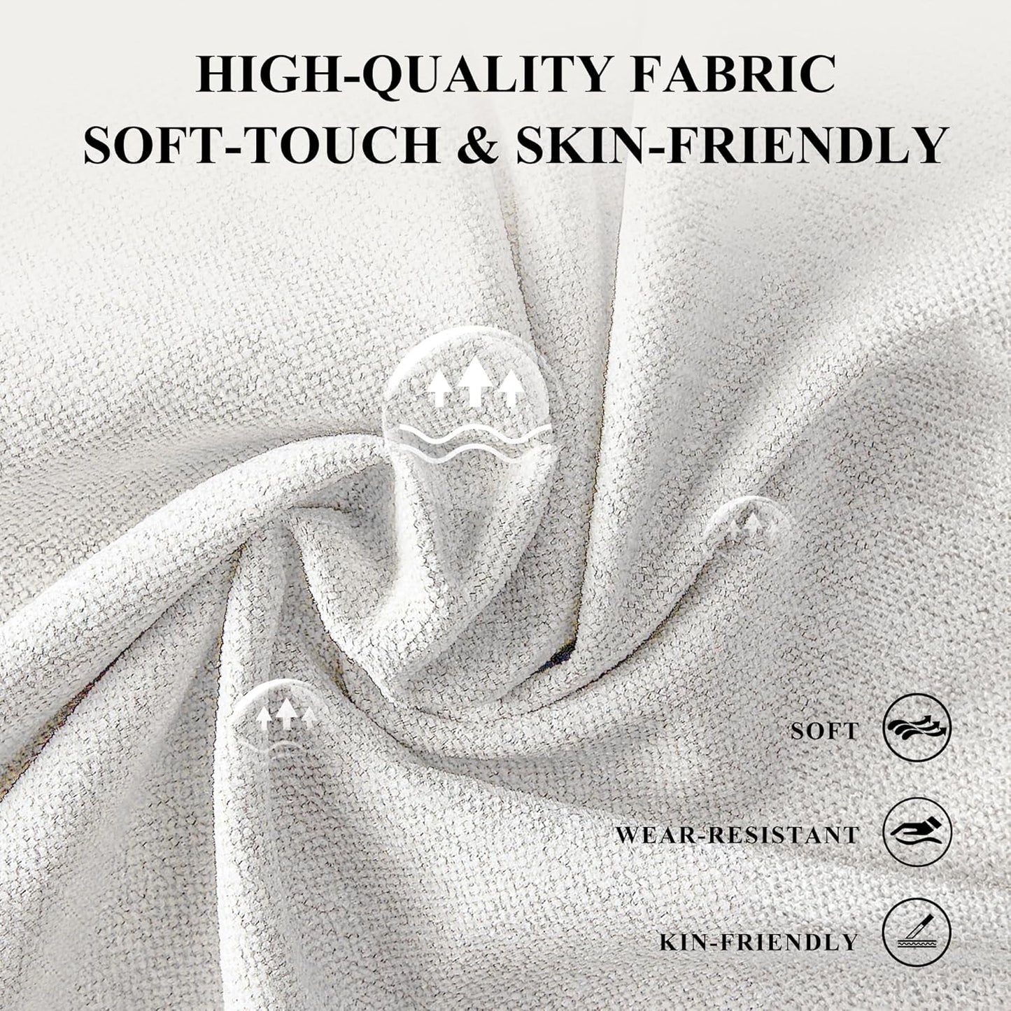 COLAMY Fabric Round Storage Ottoman with Reversible Tray Lid – Multi-Functional Footrest, Hidden Storage, Sturdy & Stylish Small Coffee Table for Living Room, Bedroom, or Entryway(Beige)