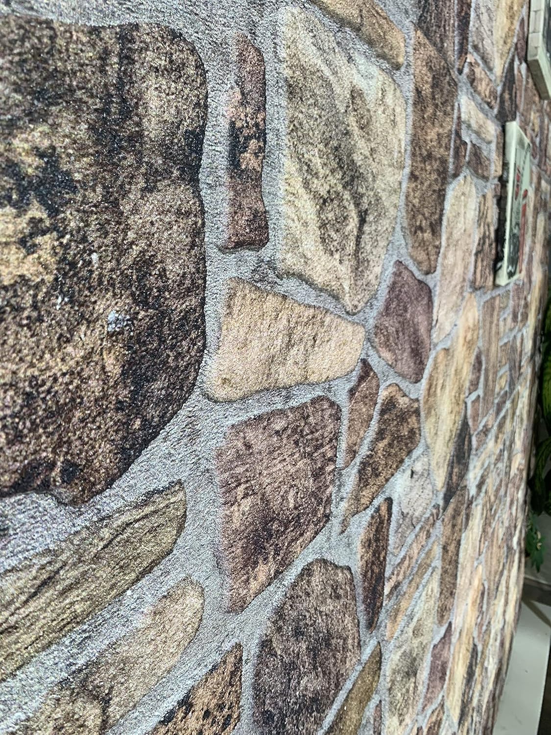 Dundee Deco 3D Wall Panels - Cladding, Shades of Brown Grey Stone Look Wall Paneling, Styrofoam Facing for Interior and Exterior Applications, DIY, Set of 5, Covers 27 sq ft