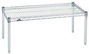 Omega Products Corporation 24" Deep x 72" Wide x 14" High Chrome Stationary Dunnage Rack