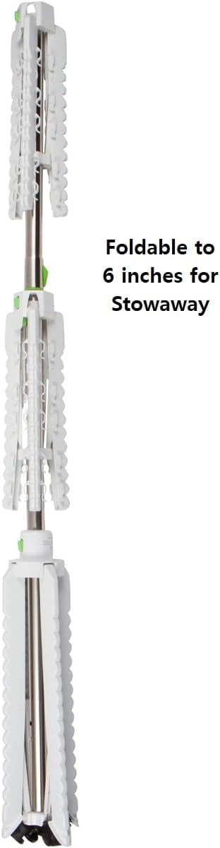 Extra Capacity Garment & Clothes Drying Rack, Adjustable-Height, 120 Pieces of Clothes, Stainless Steel, 4 Caster Wheels