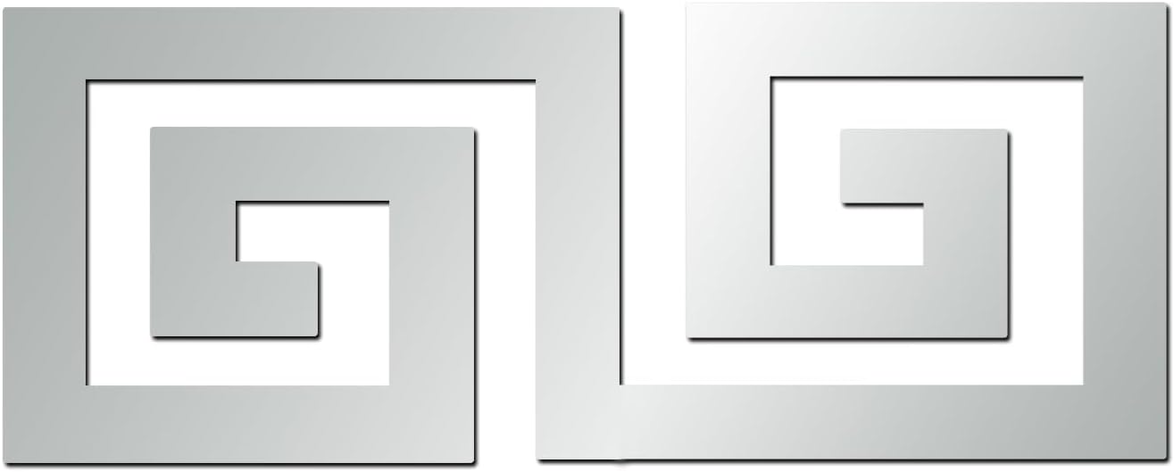 15 Pcs DIY Geometric Shape Acrylic Decorative Mirror Stickers Removable Adhesive Wall Mirror Décor for Living Room Home Background (Silver，3.15 * 7.87inches)