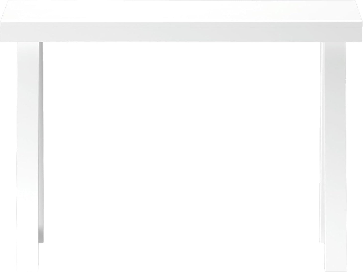 Plank+Beam Solid Wood Console Table, 46.25 Inch, Sofa Table, Narrow Entryway Table for Hallway, Behind The Couch, Living Room, Foyer, Easy Assembly, White