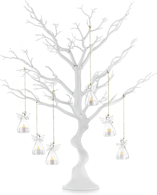 NUPTIO Artificial Tree Centerpiece, 30 inches White, Manzanita Tree Decorative Branch for Weddings, Tabletop Decoration, Ornament Display