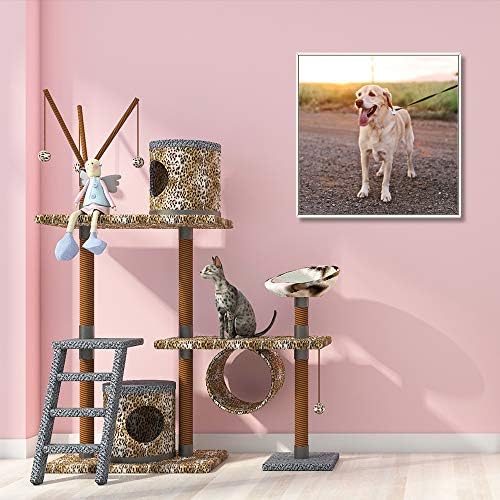 NWT Custom Framed Canvas Prints with Your Photo for Pets, Personalized Canvas Wall Art for Living Room, Bedroom - 24x24 inches