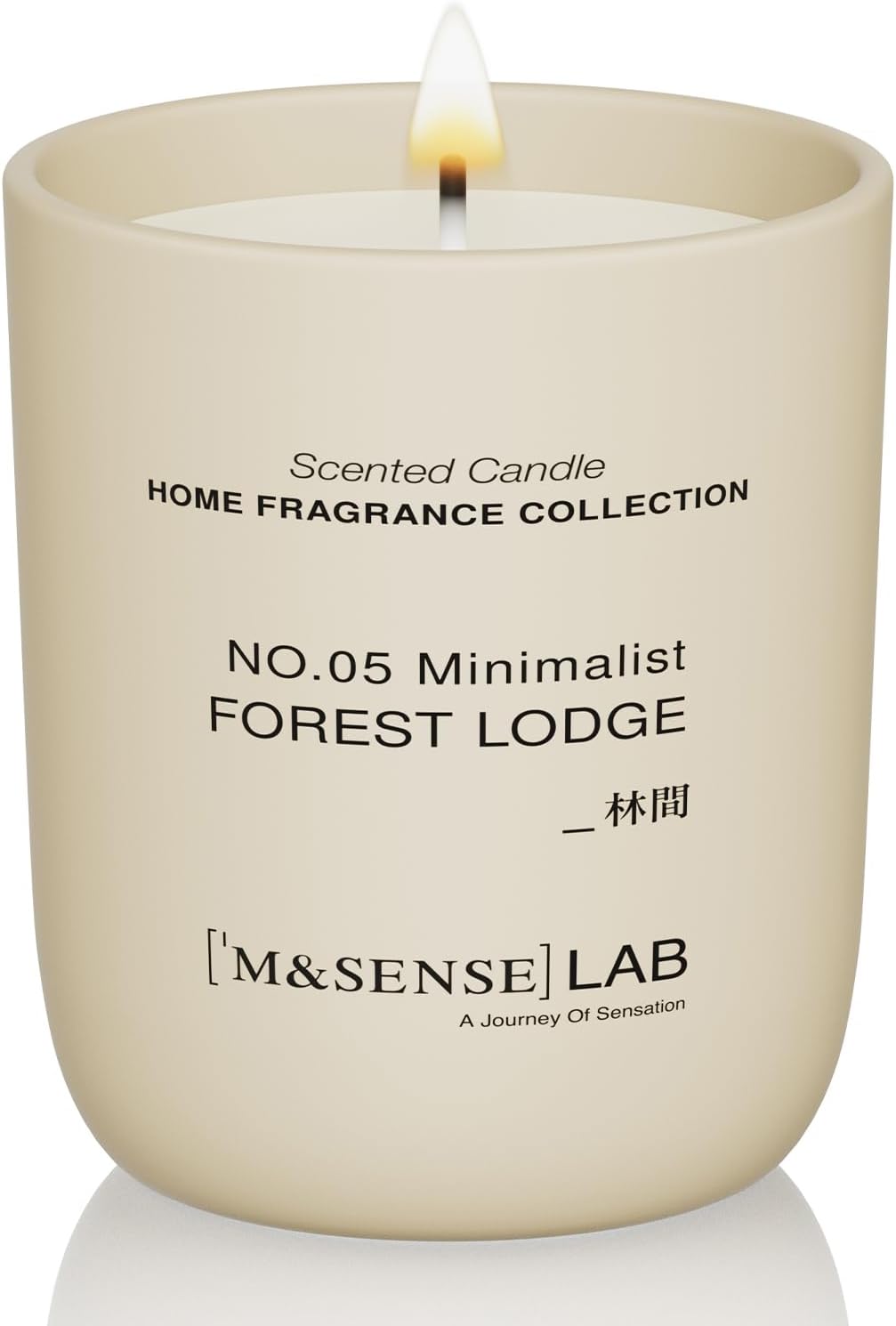 M&SENSE Natural Soy Candle| Forest Lodge | 5.3 oz | Minimalist Scented Candle for Relaxation, Gifting, Home Décor | for Bedroom, Office, Party Small