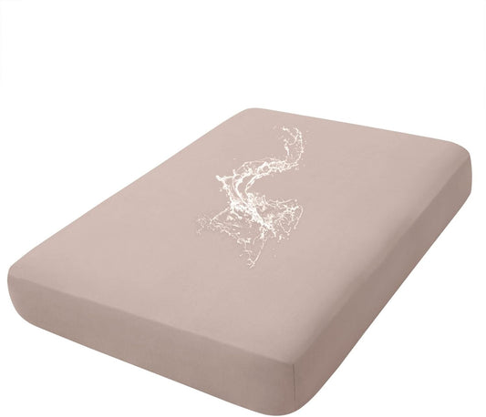 hyha Waterproof Couch Cushion Covers, Stretch Sofa Couch Seat Slipcover for Dog Washable, Non-Slip Waterproof Outdoor Cushion Covers for Patio Furniture Replacement (1 Piece for Large, Taupe)