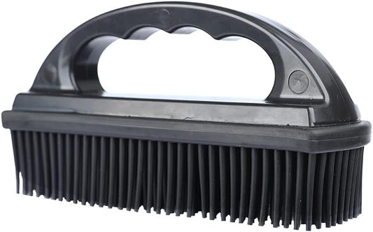 Rubber Pet Hair Removal Brush Lint & Cat Dog Hair Remover Brush Pet Silicone Lint and Debris Remover for Cleaning, Grooming, Home,Black