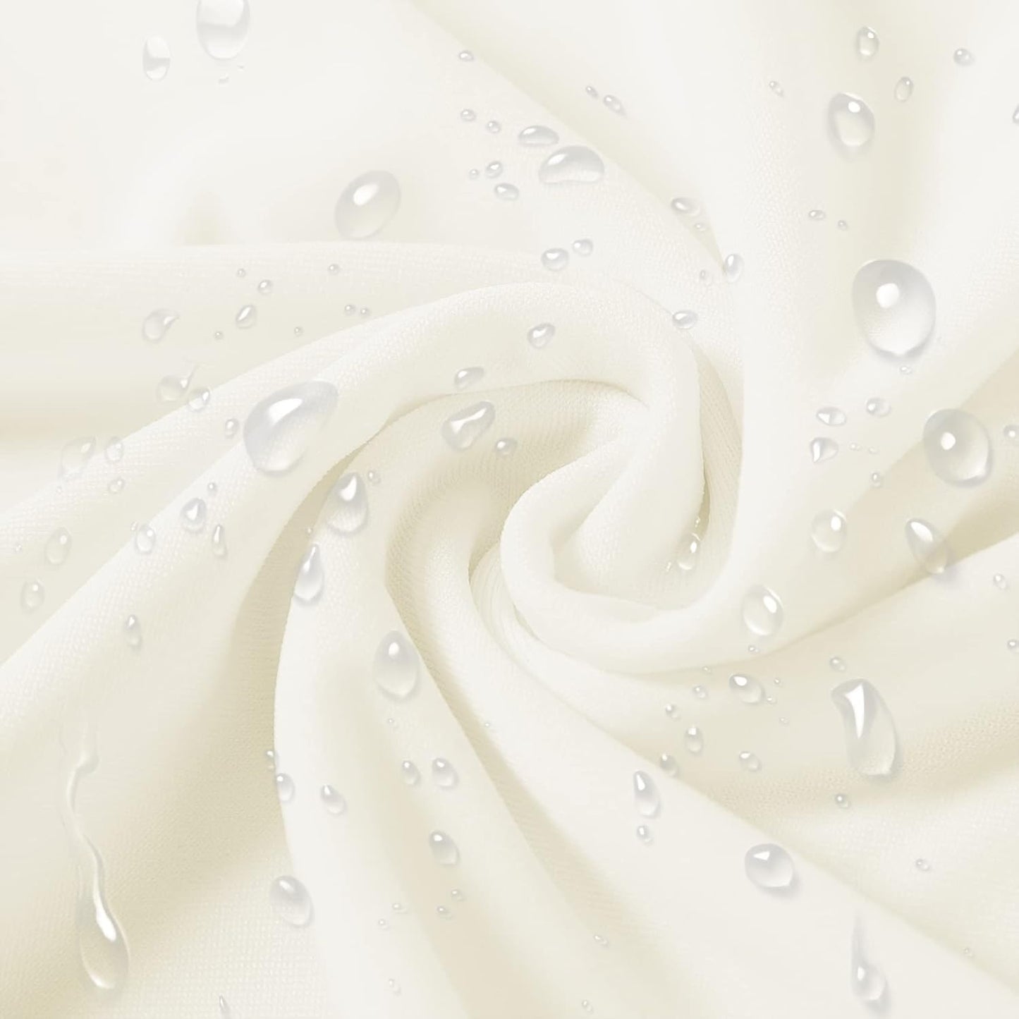 SUPERO Waterproof Spandex Chair Cover 12PCS, Stretch Dining Chair Covers, Polyester Outdoor Chair Covers, Protector Stretch Chair Cover for Party Universal, Banquet, Wedding Event, Hotel(Ivory)