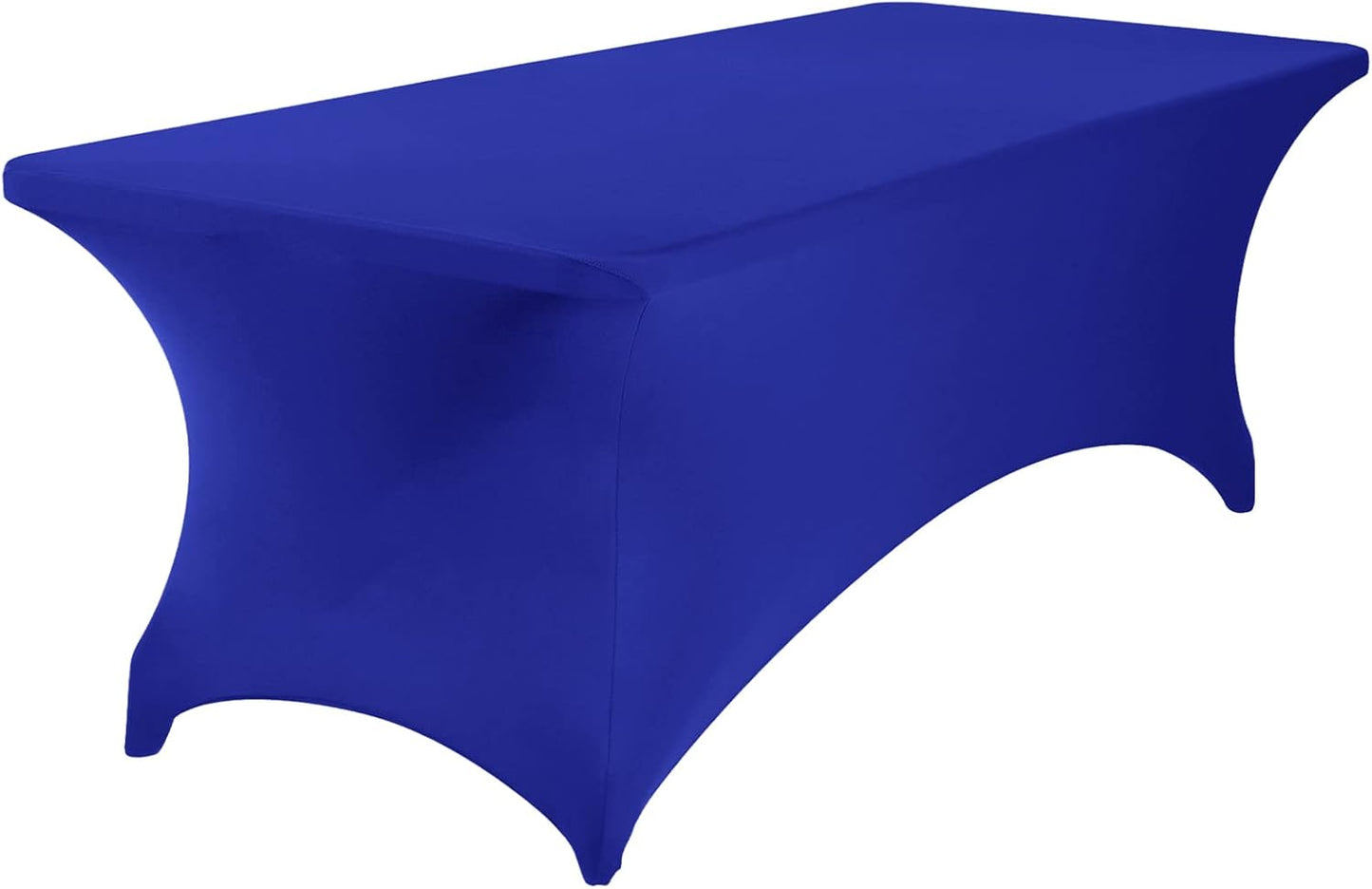 2Pack Spandex Waterproof Table Covers 8ft，Spandex 8ft Waterproof Table Cover for Party,Wedding, Banquet, and Events(Royal Blue)