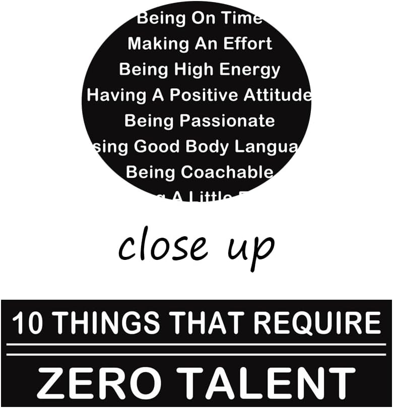Motivational Wall Art Inspirational Ten Things That Require Zero Talent Painting Prints on Canvas Inspiring Quotes Posters Prints Artwork Modern Home Office Classroom Decor Framed[30''Wx 40''H]