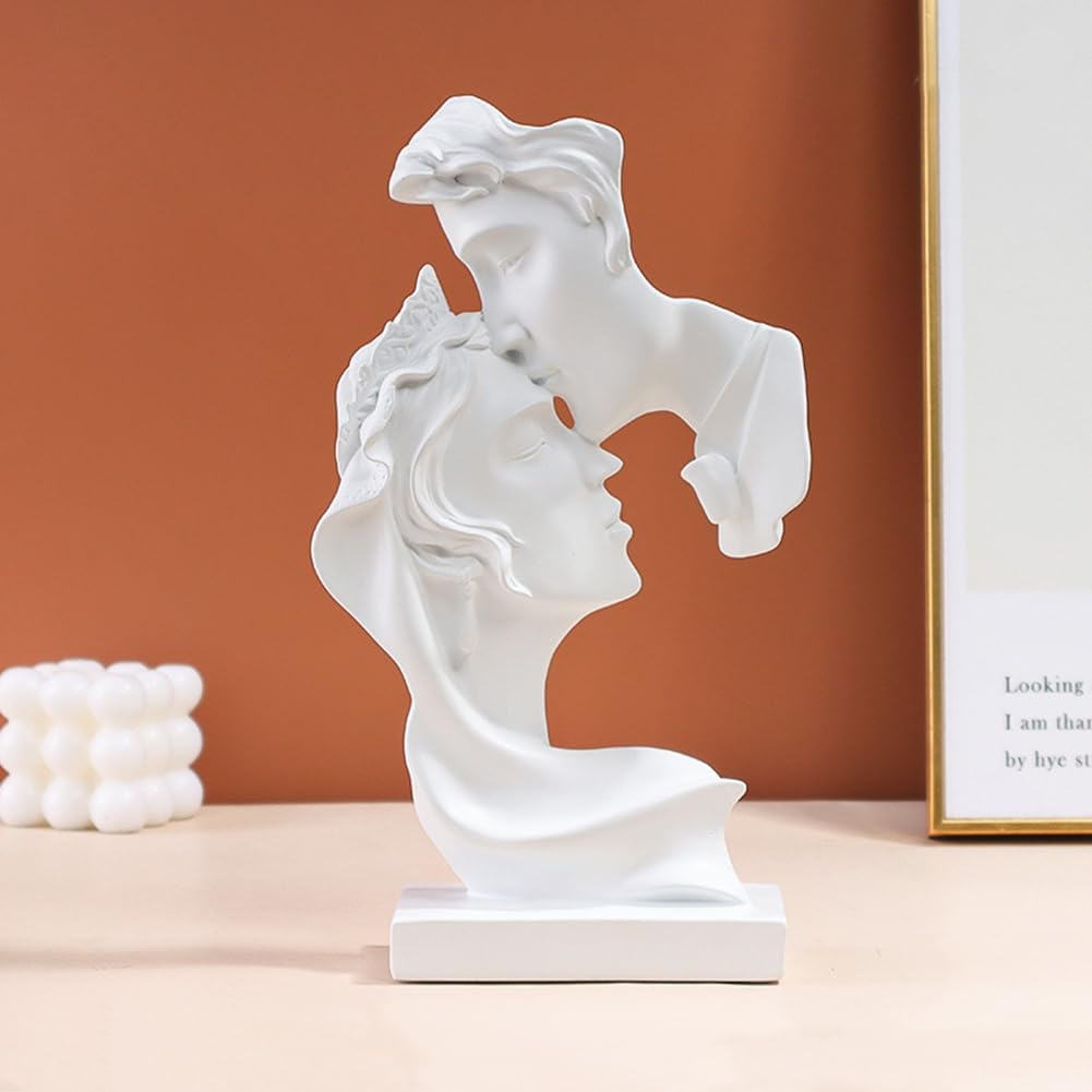 Large Couples Kiss Sculpture,Abstract Art Couple Sculpture Home Furnishing Resin Statue Decoration Romantic Statue Used for Home Decoration, Wedding, Gift