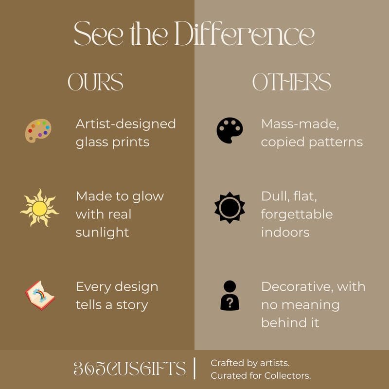 Rectangle Evil Eye Suncatchers for Windows, Stained Glass Window Hangings,Hand-Painted Glass Panel Perfect for Home Décor