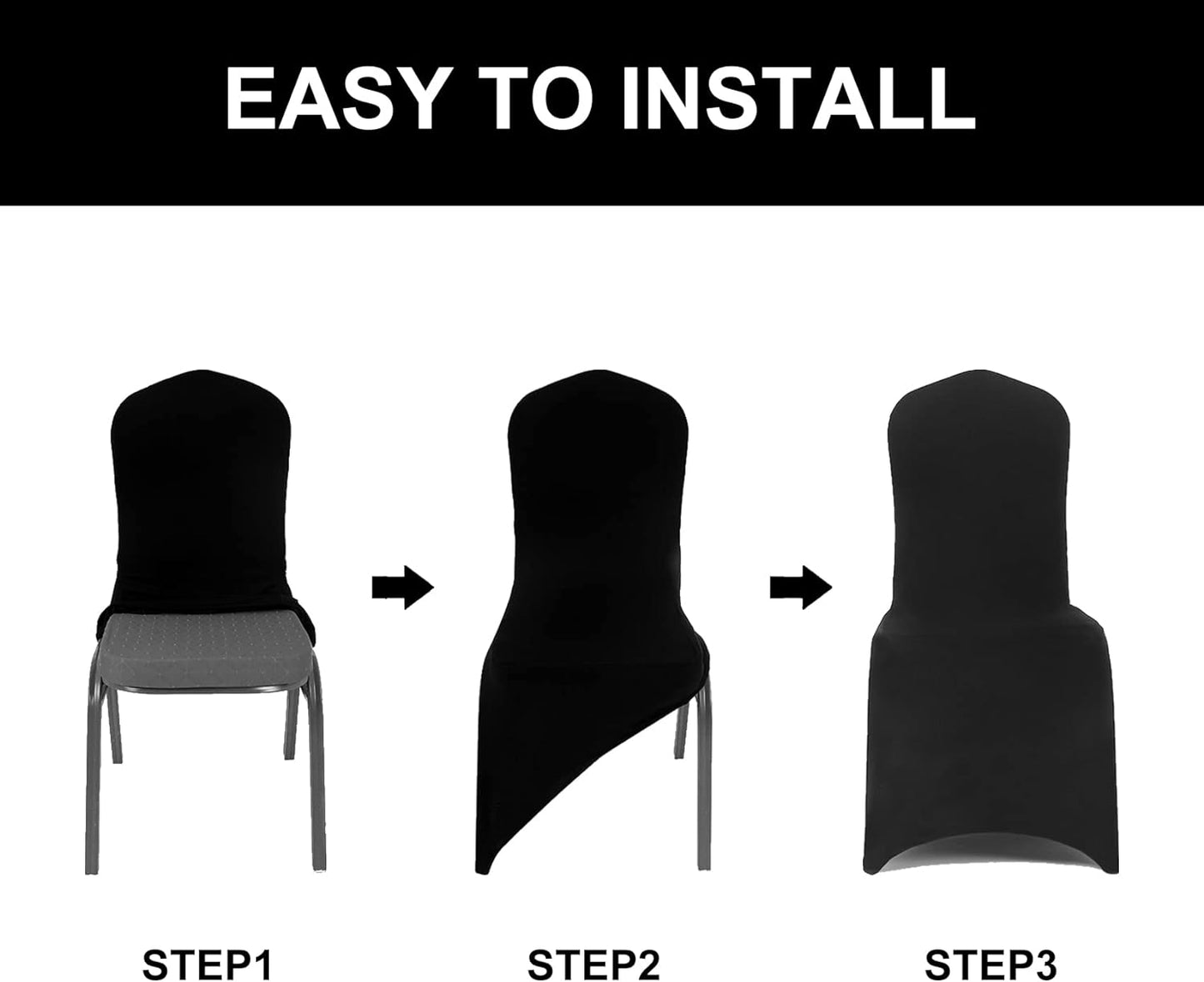 Spandex Chair Covers, 12PCS, Washable Protector for Living Room, Party, Banquet, Wedding, Hotel (Turquoise)