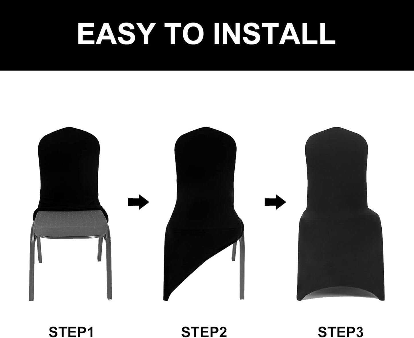 Spandex Chair Covers, 25PCS, Washable Protector for Living Room, Party, Banquet, Wedding, Hotel (Lavender)