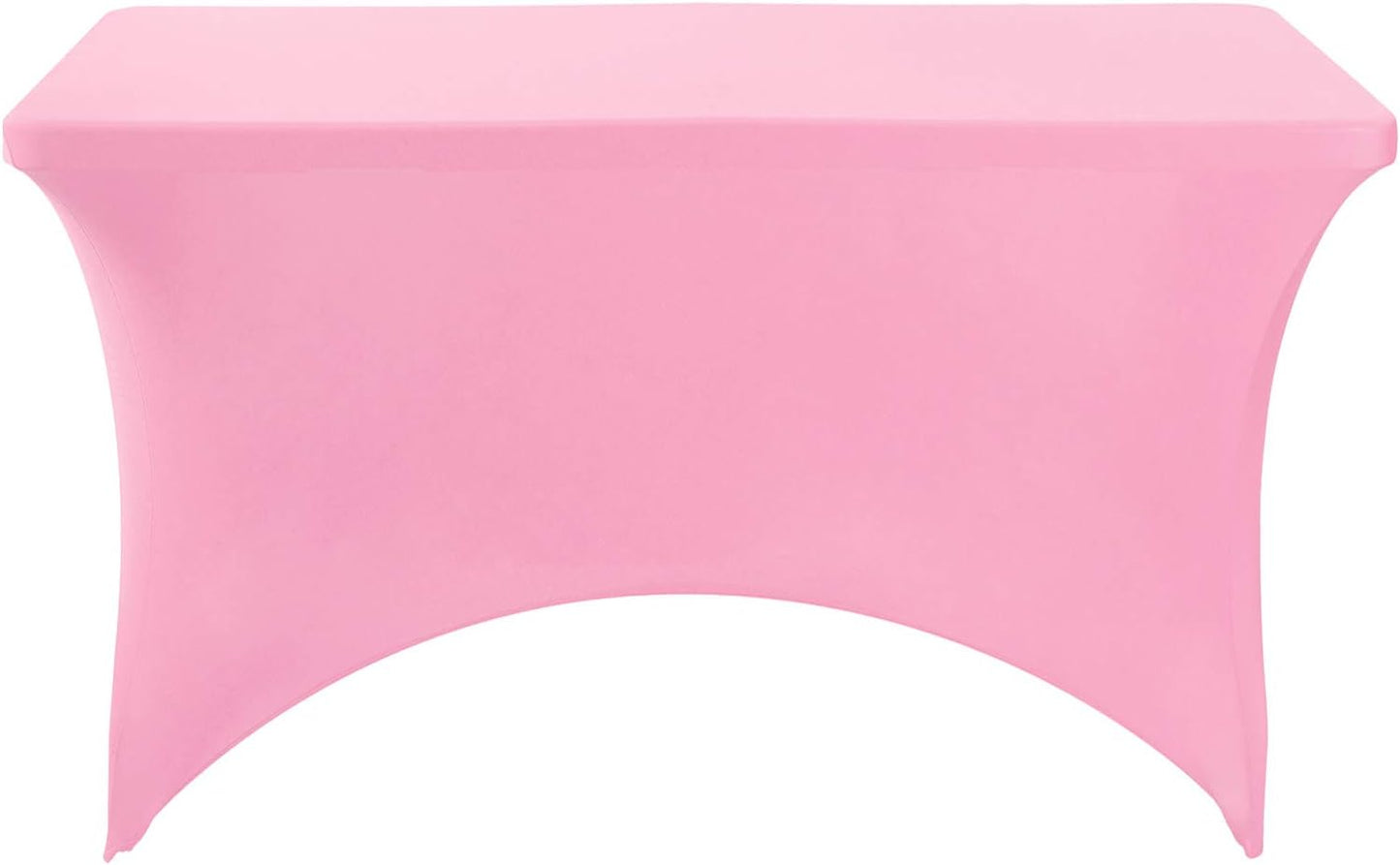 Spandex Table Cover for 4FT or 6ft or 8ft Table Universal Fitted Stretch Tablecloth for Party, Banquet, Wedding and Events-Pink