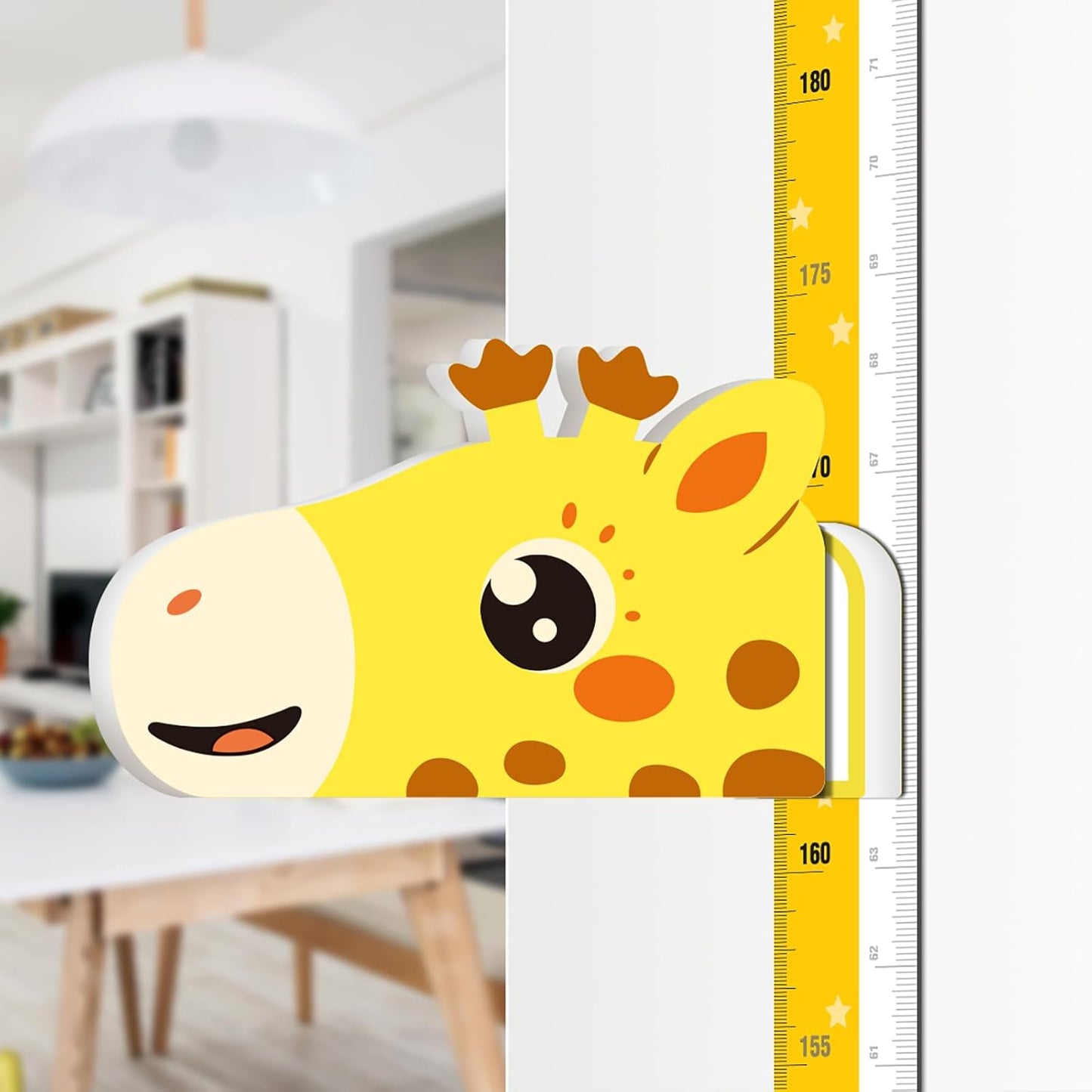 Kids Growth Chart Height Measure Wall Decal Animal Alphabet Stickers Giraffe Design Removable Wall Decorations