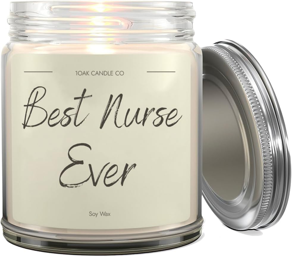 1OAK Vanilla Scented Nurse Candle - Best Nurse Gifts for Women, Men - RN Graduation Gift